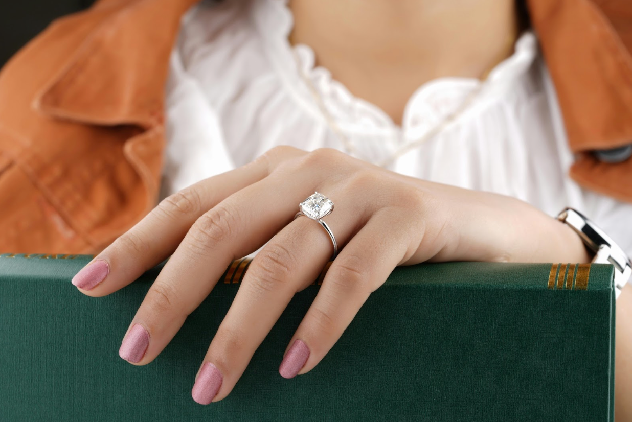 Model Wearing a Diamond Ring and Watch