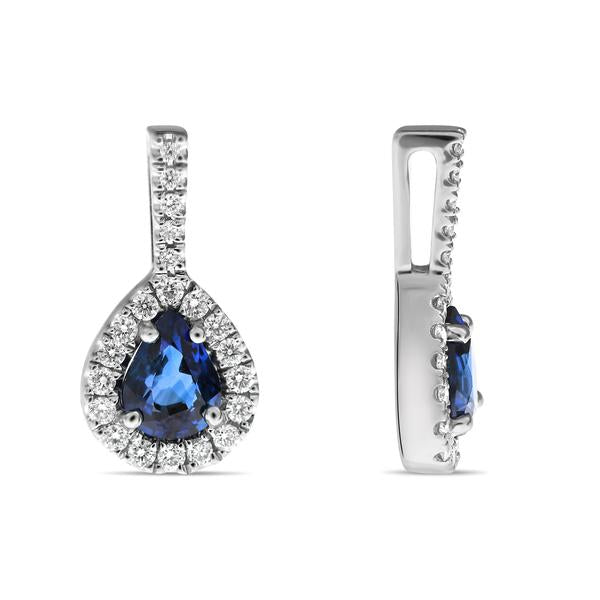 Blue Sapphire and Diamond Pendant