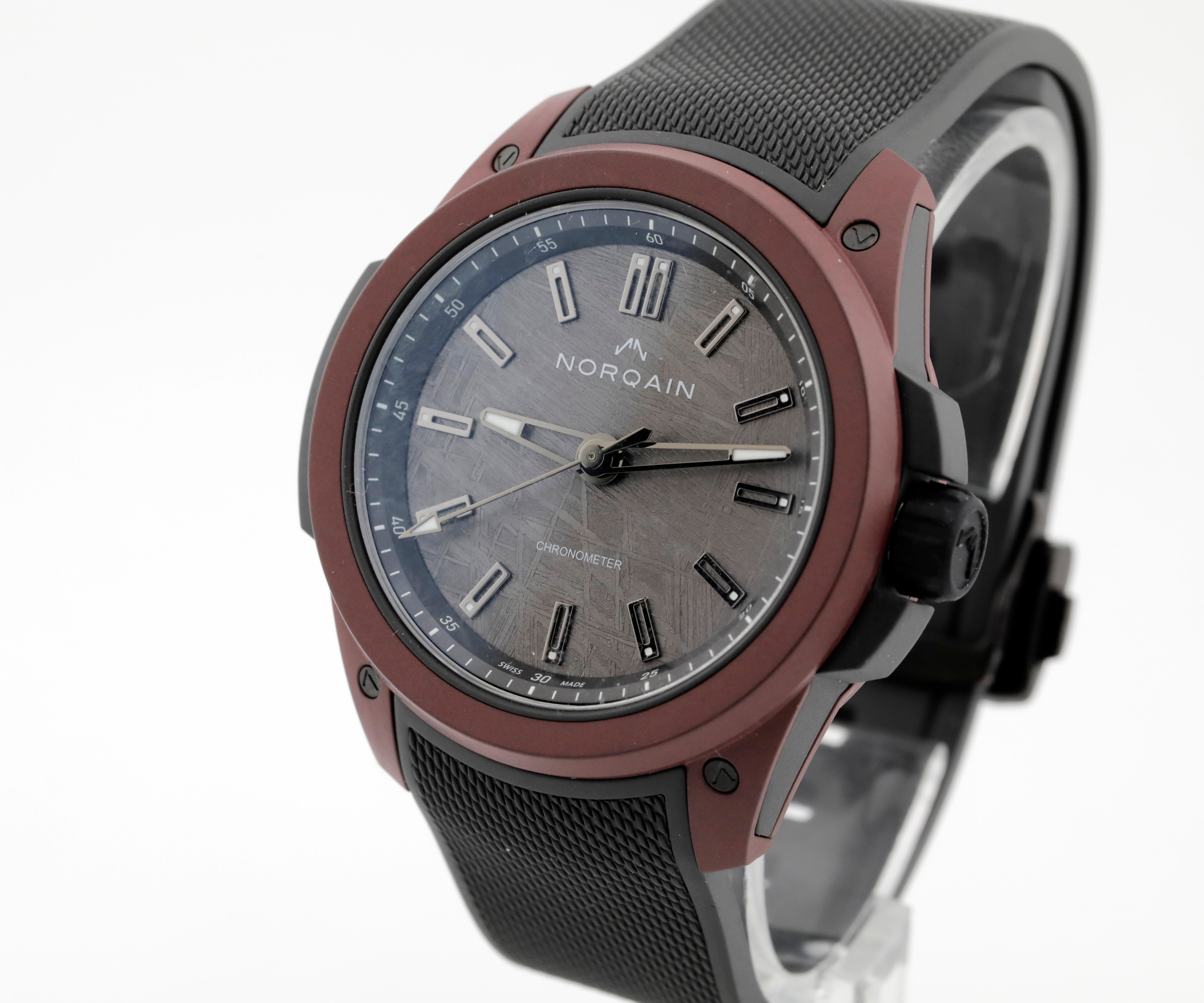 Pre Owned Norqain Wild ONE Meteorite Burgundy 42mm, ref. N3000.21Q47.M02.R01