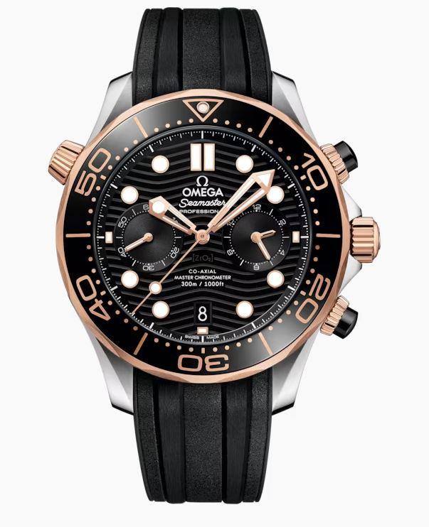 Omega Semaster Diver 300M Chronograph Two Tone Ref# 21022445101001