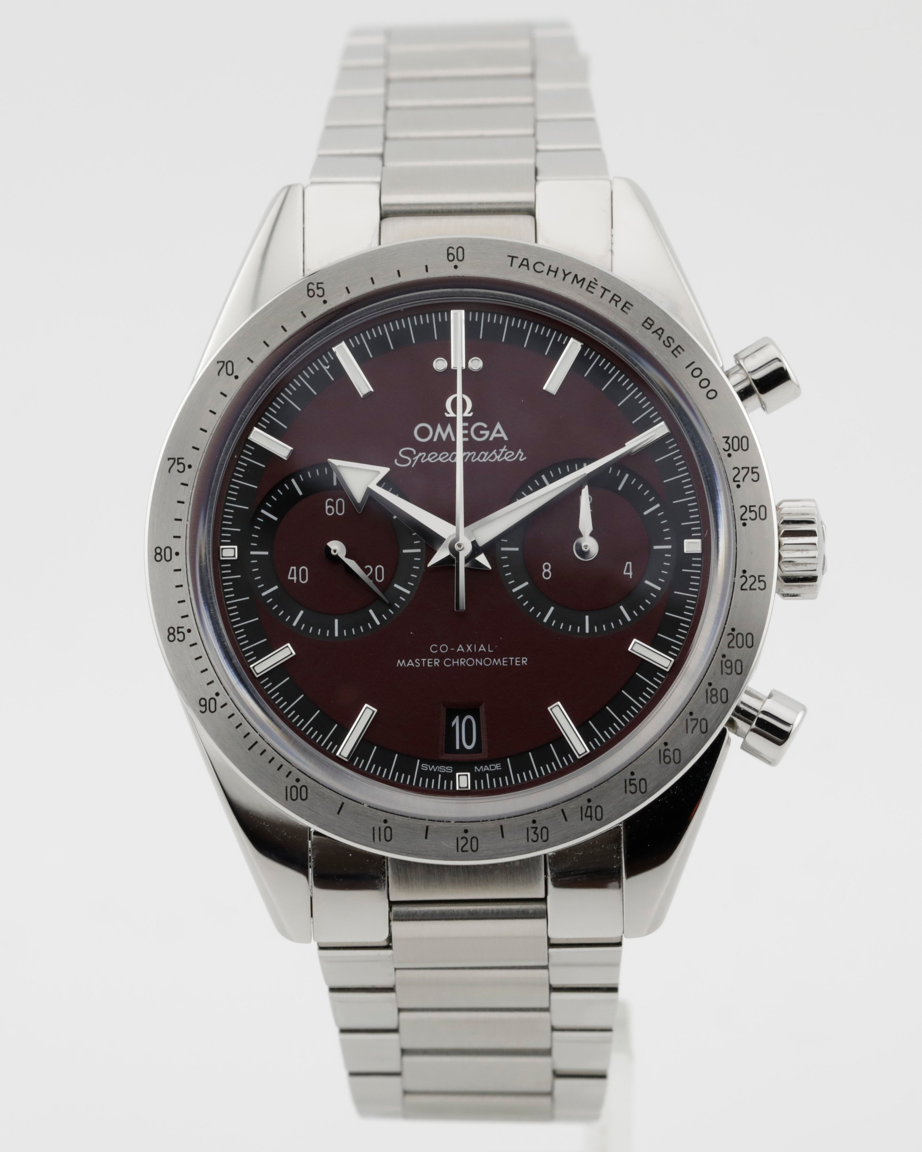 Pre Owned Omega Speedmaster '57 Burgundy Dial Ref# 33210415111001