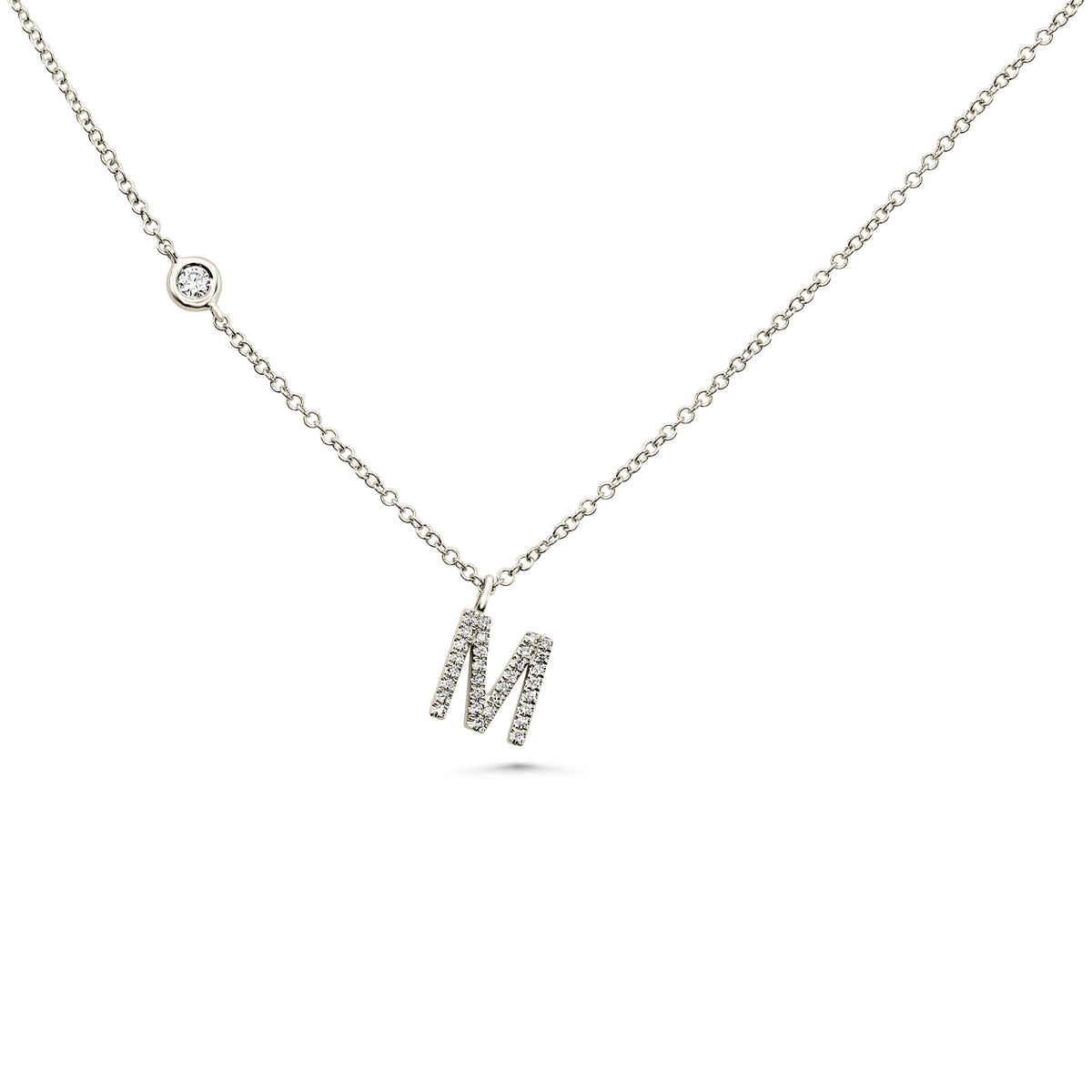Diamond Initial Necklace