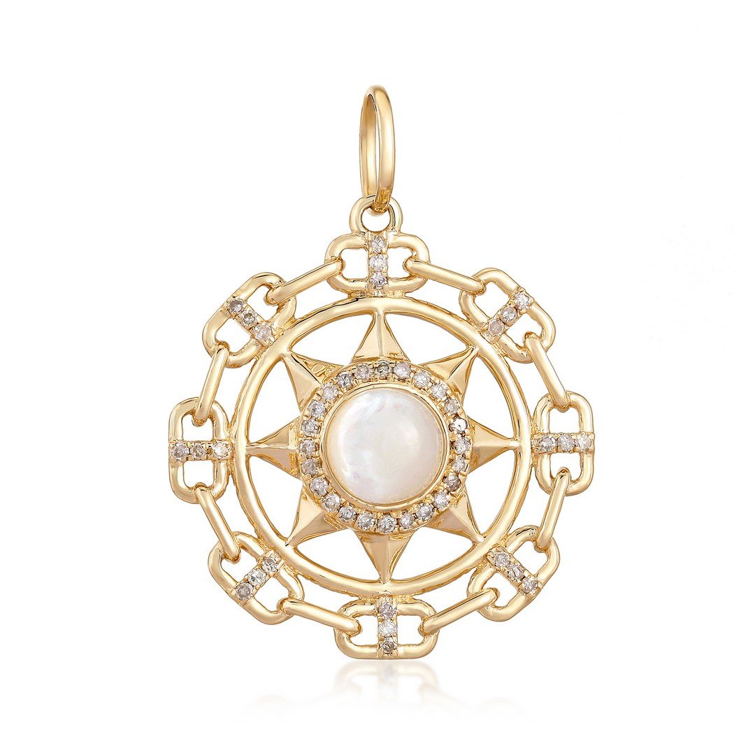 Diamond and Mother of Pearl Pendant