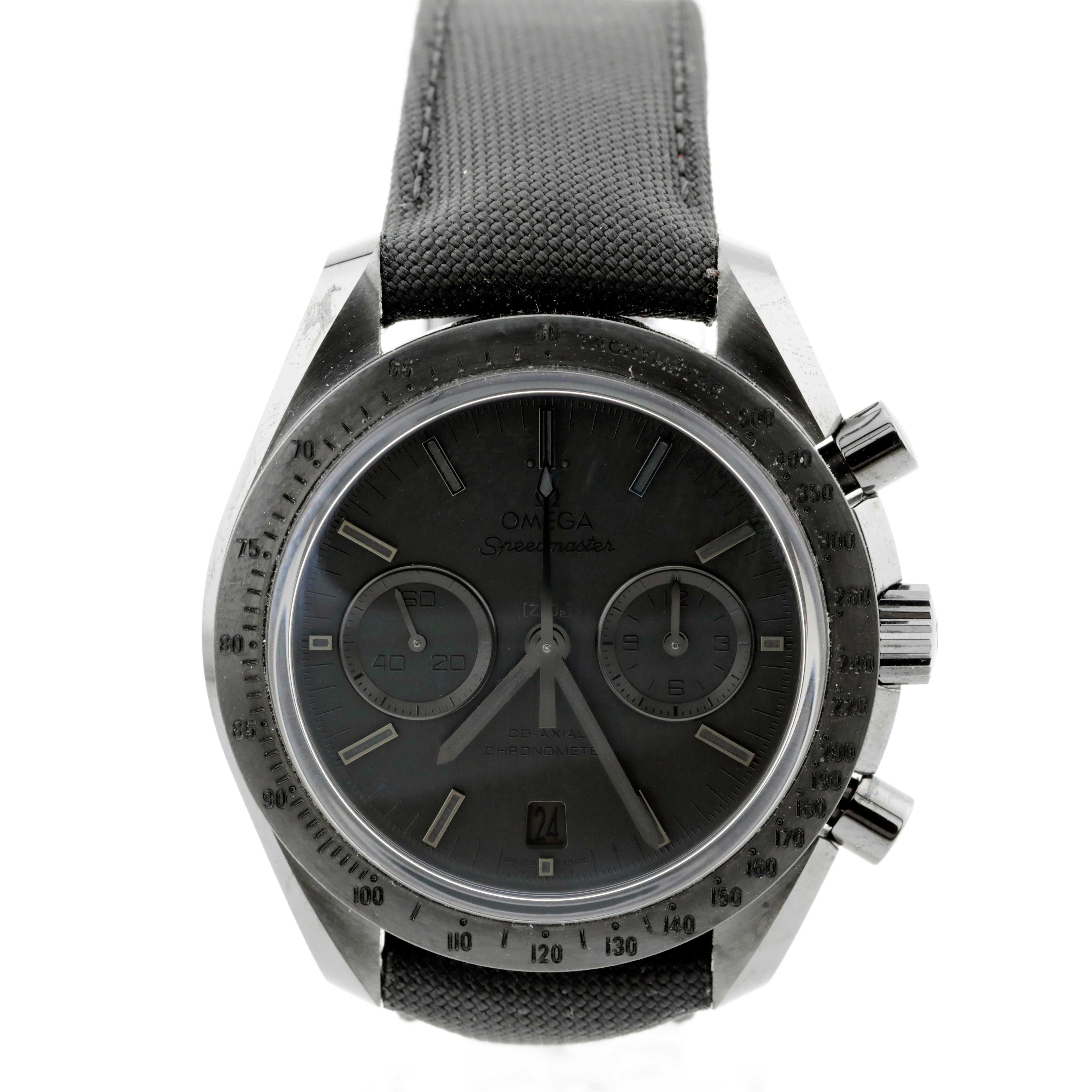 Pre Owned Omega Speedmaster Dark Side Black Black Ref# 31192445101005