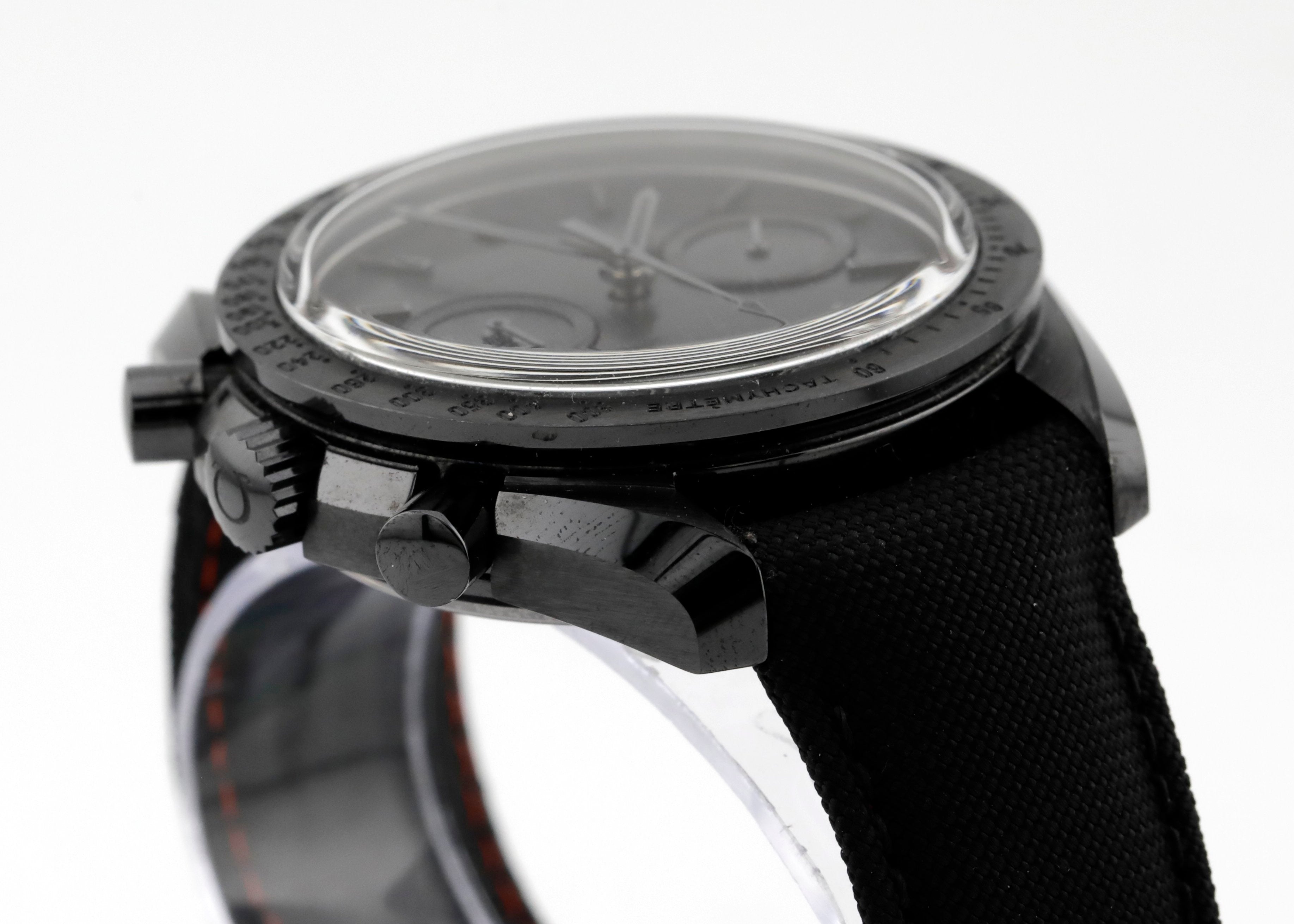 Pre Owned Omega Speedmaster Dark Side Black Black Ref# 31192445101005