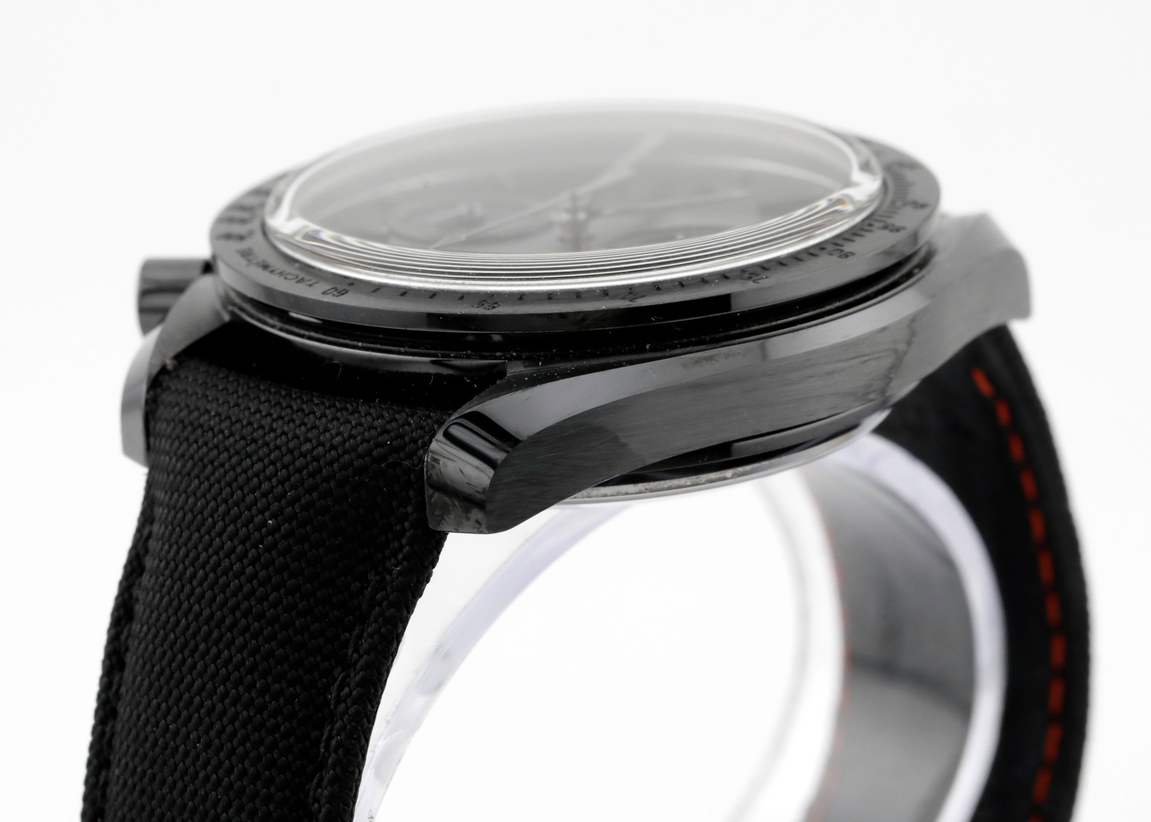 Pre Owned Omega Speedmaster Dark Side Black Black Ref# 31192445101005