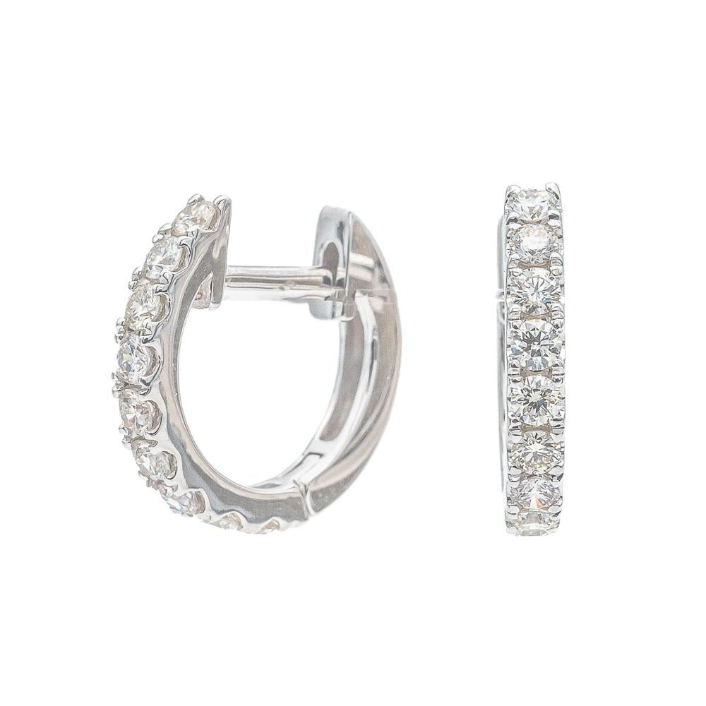 Diamond Huggie Earrings