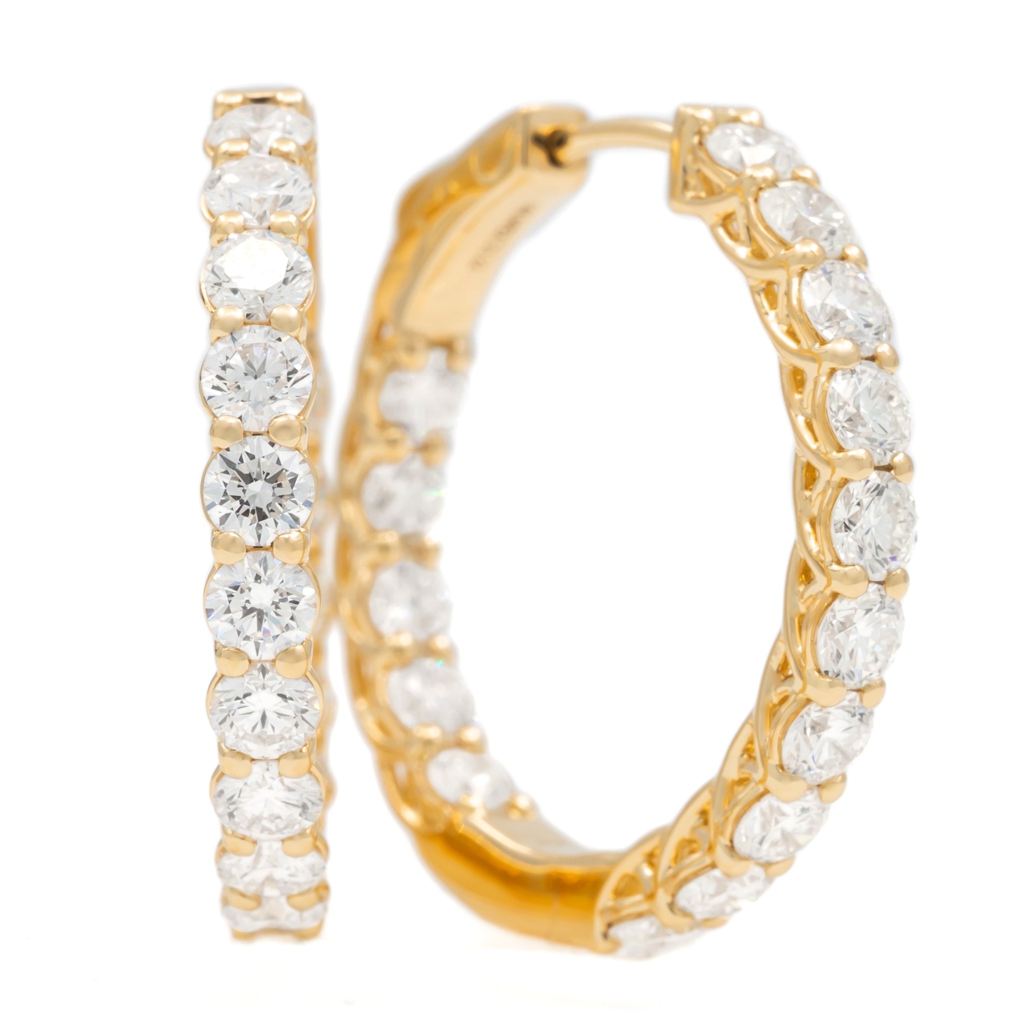 Diamond Hoop Earrings