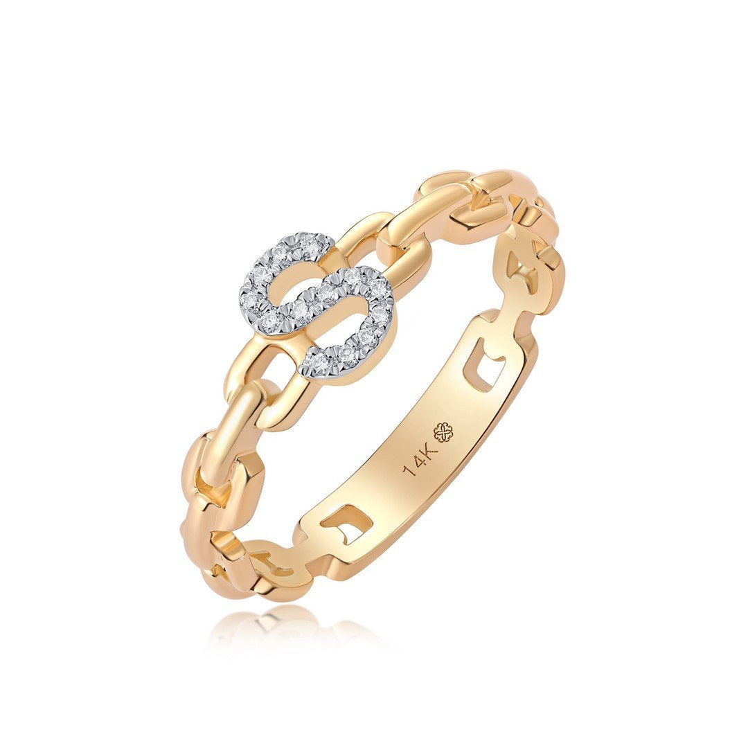 Diamond Initial Ring