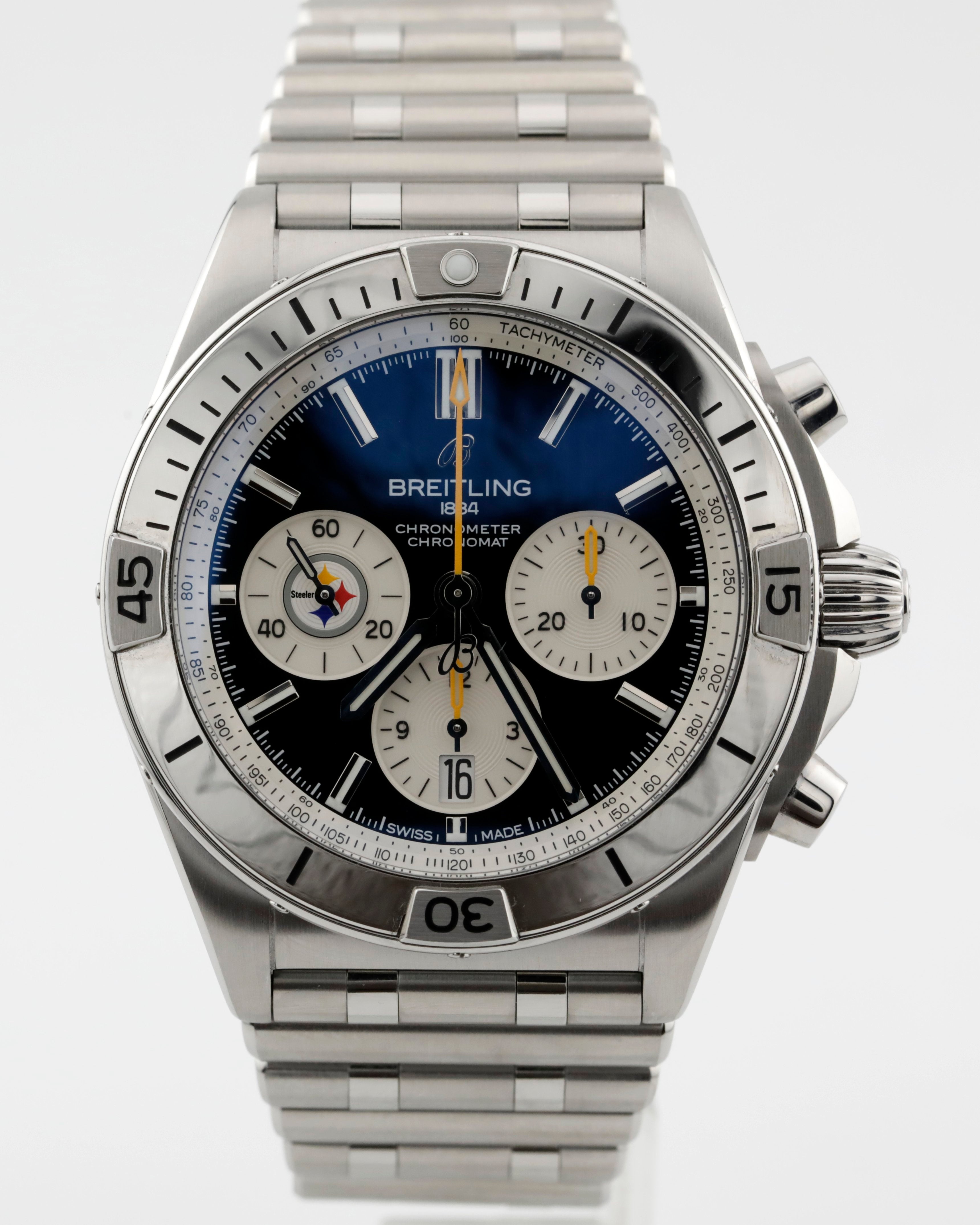 Pre-Owned Breitling Chronomat B01 42 NFL Pittsburgh Steelers Edition