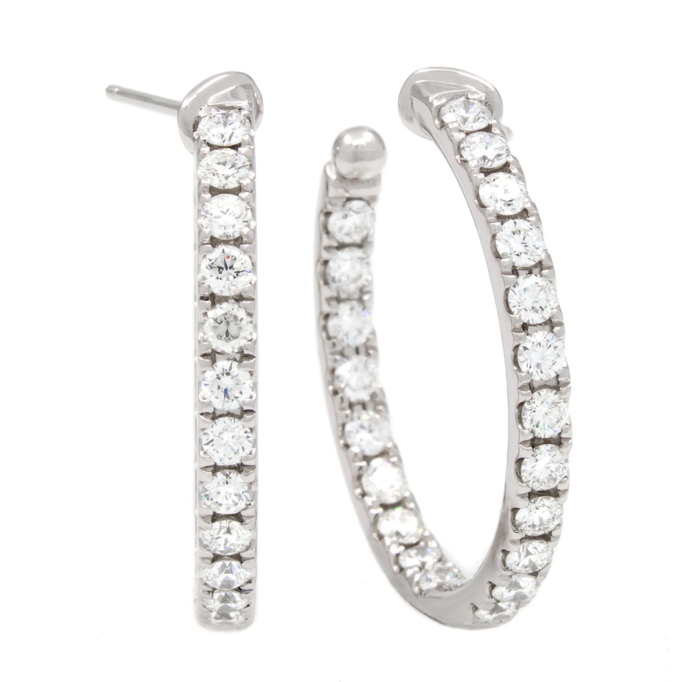 Diamond Hoop Earrings