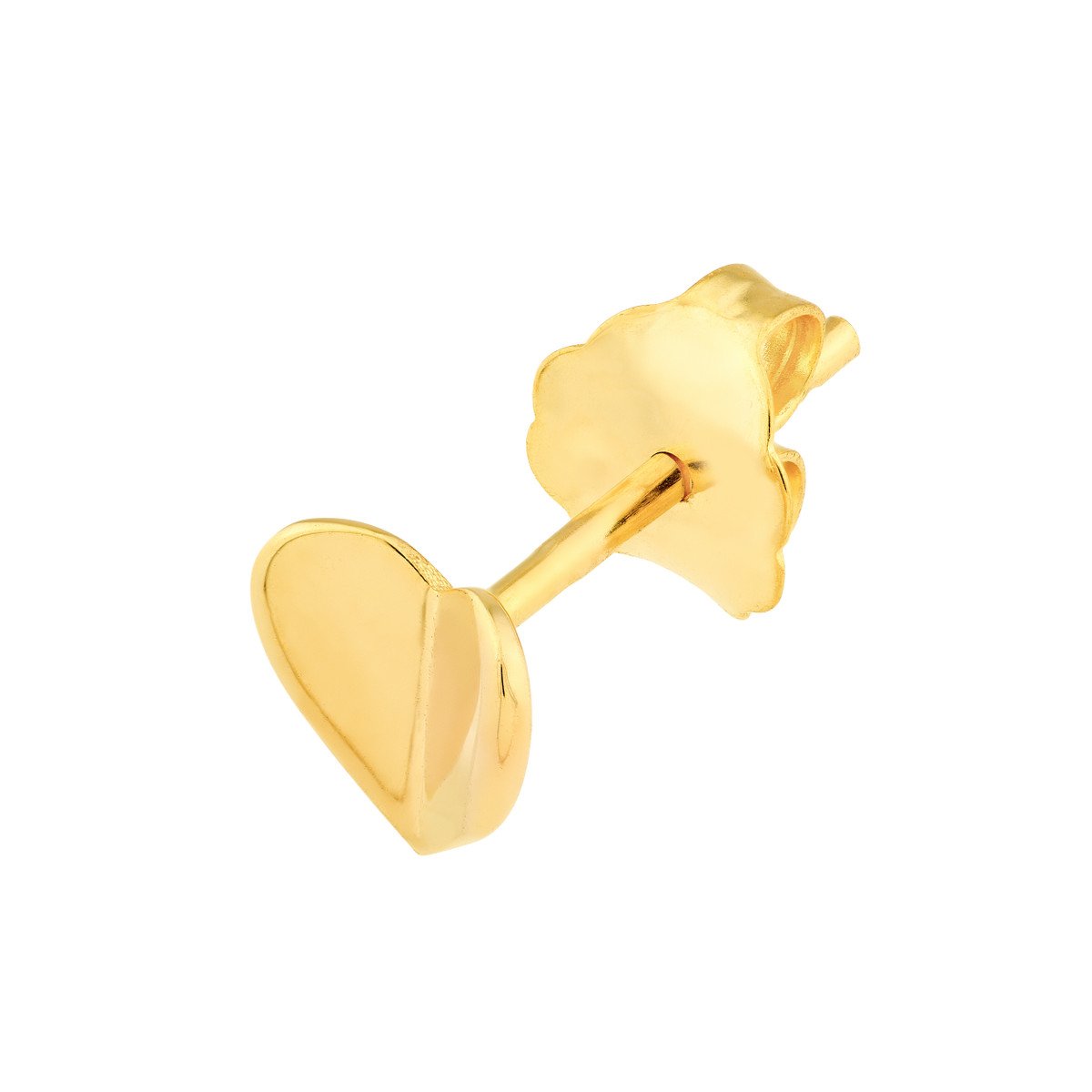 Gold Heart Stud Earrings