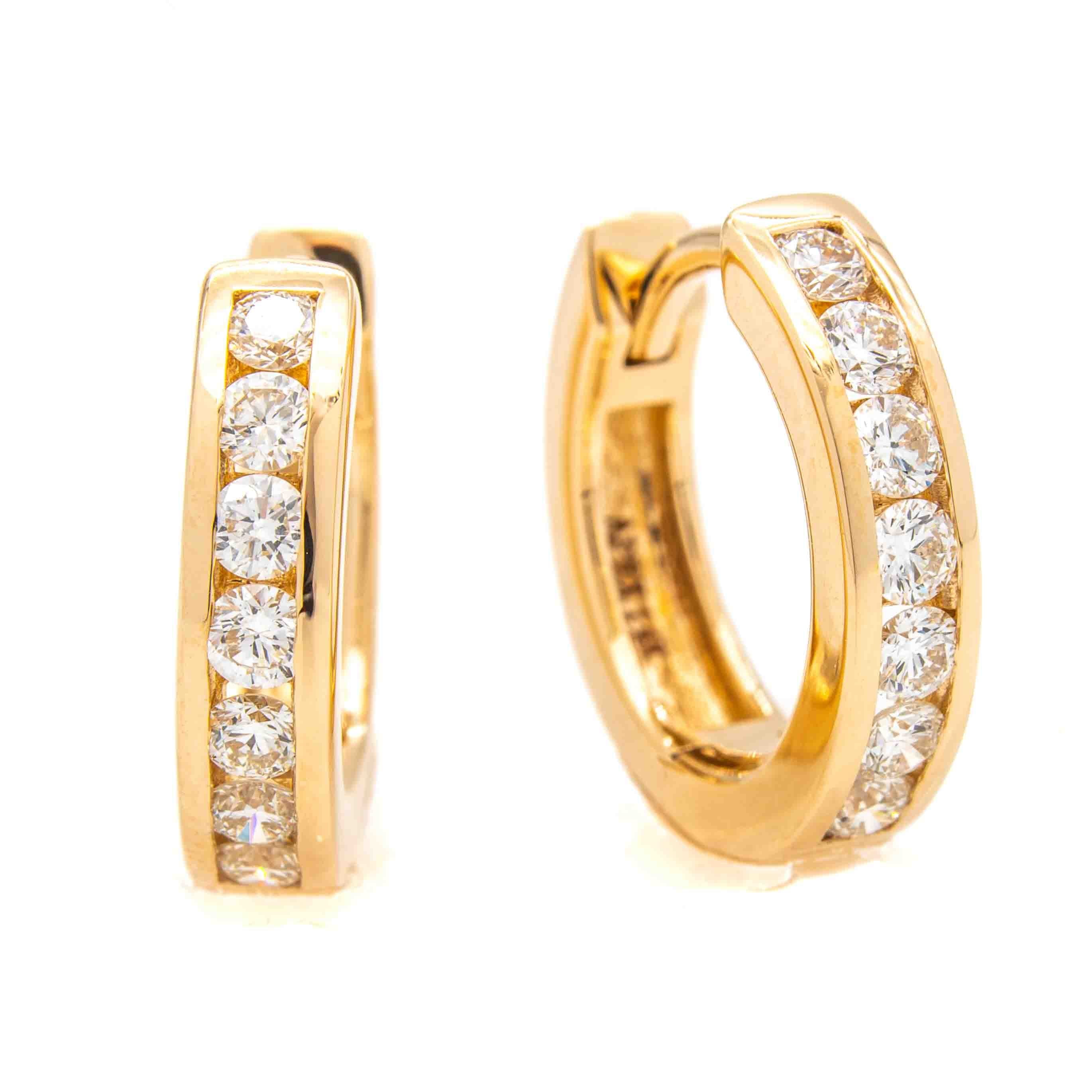 Diamond Huggie Earrings