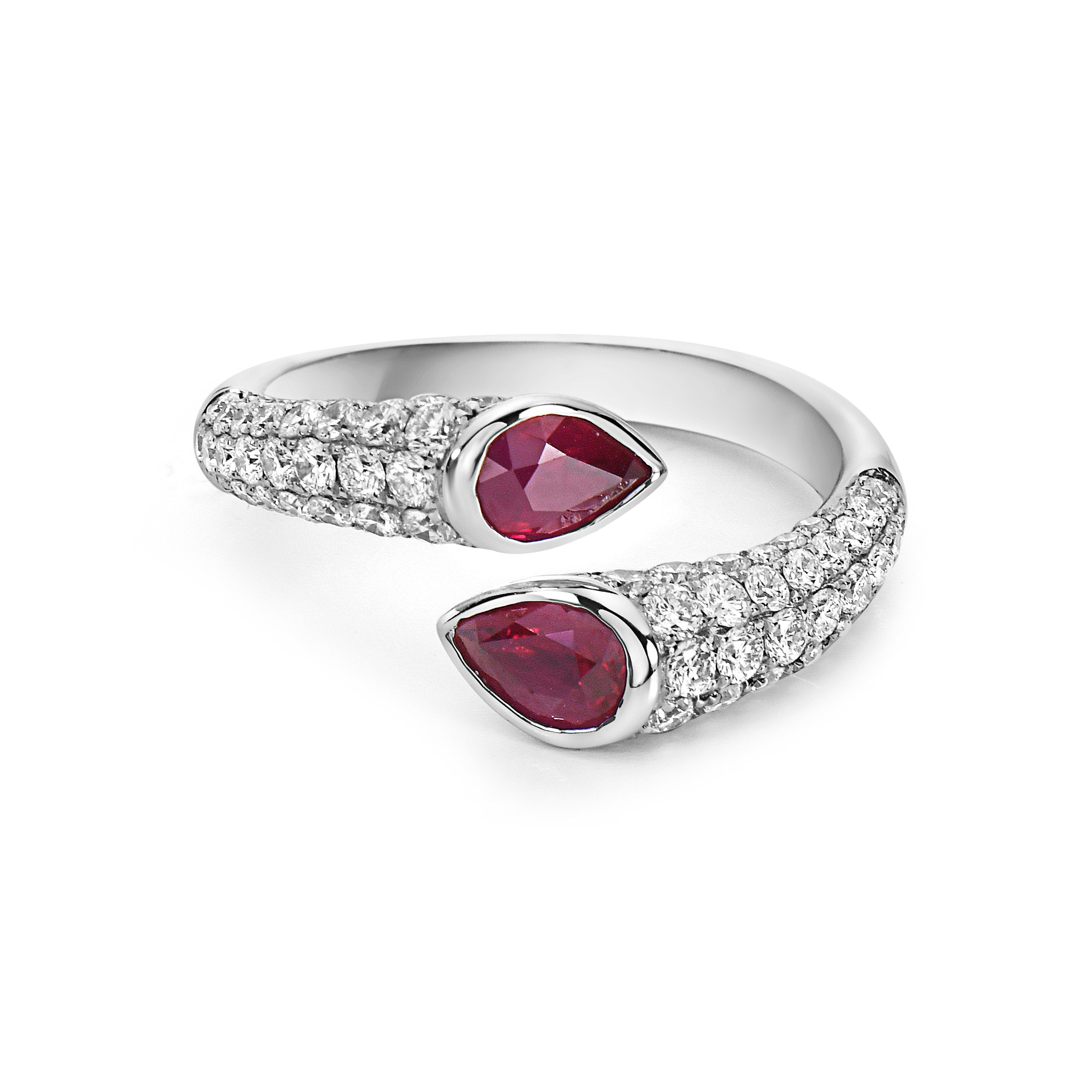 Charles Krypell Diamond and Ruby Ring