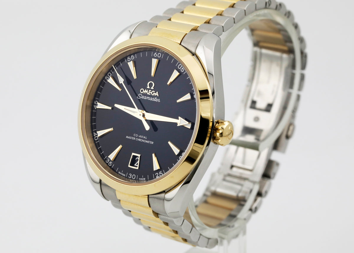 Pre Owned Omega Seamaster Aqua Terra Two Tone 18k Moonshine Gold Ref# 22020412101001