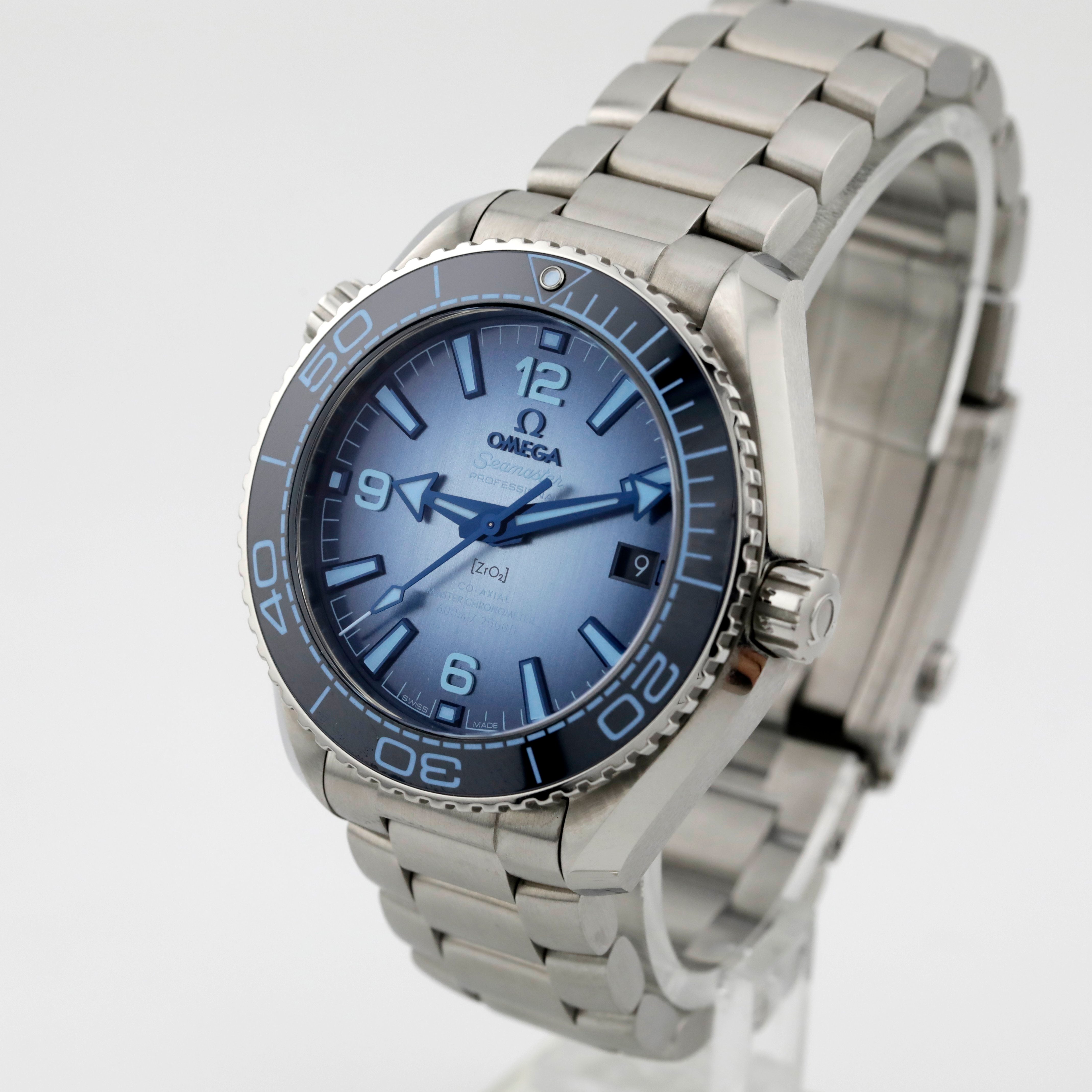 Pre Owned Omega Seamaster Planet Ocean 600M Summer Blue Ref# 21530402003002