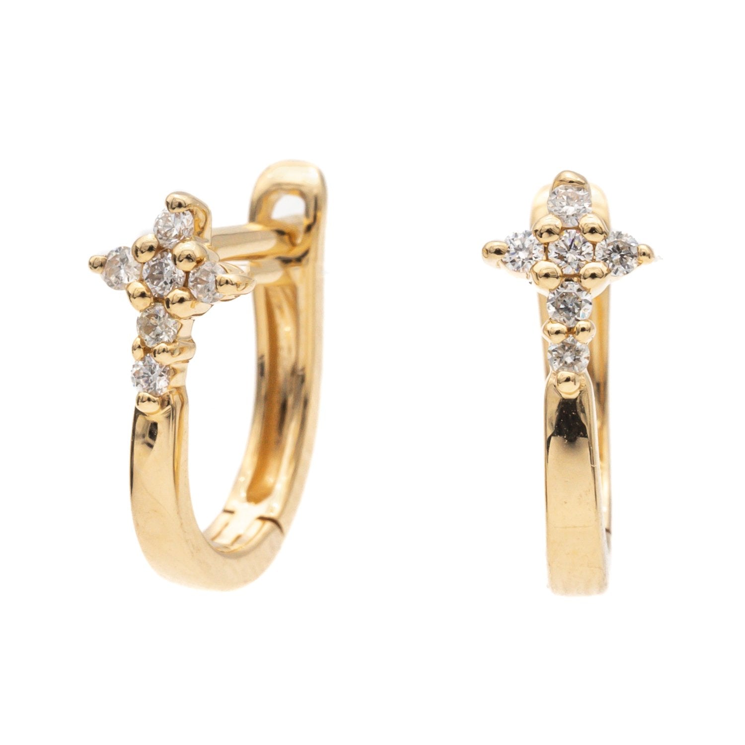 Diamond Cross Earrings