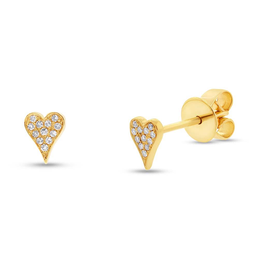 Shy Creation Diamond Heart Earrings