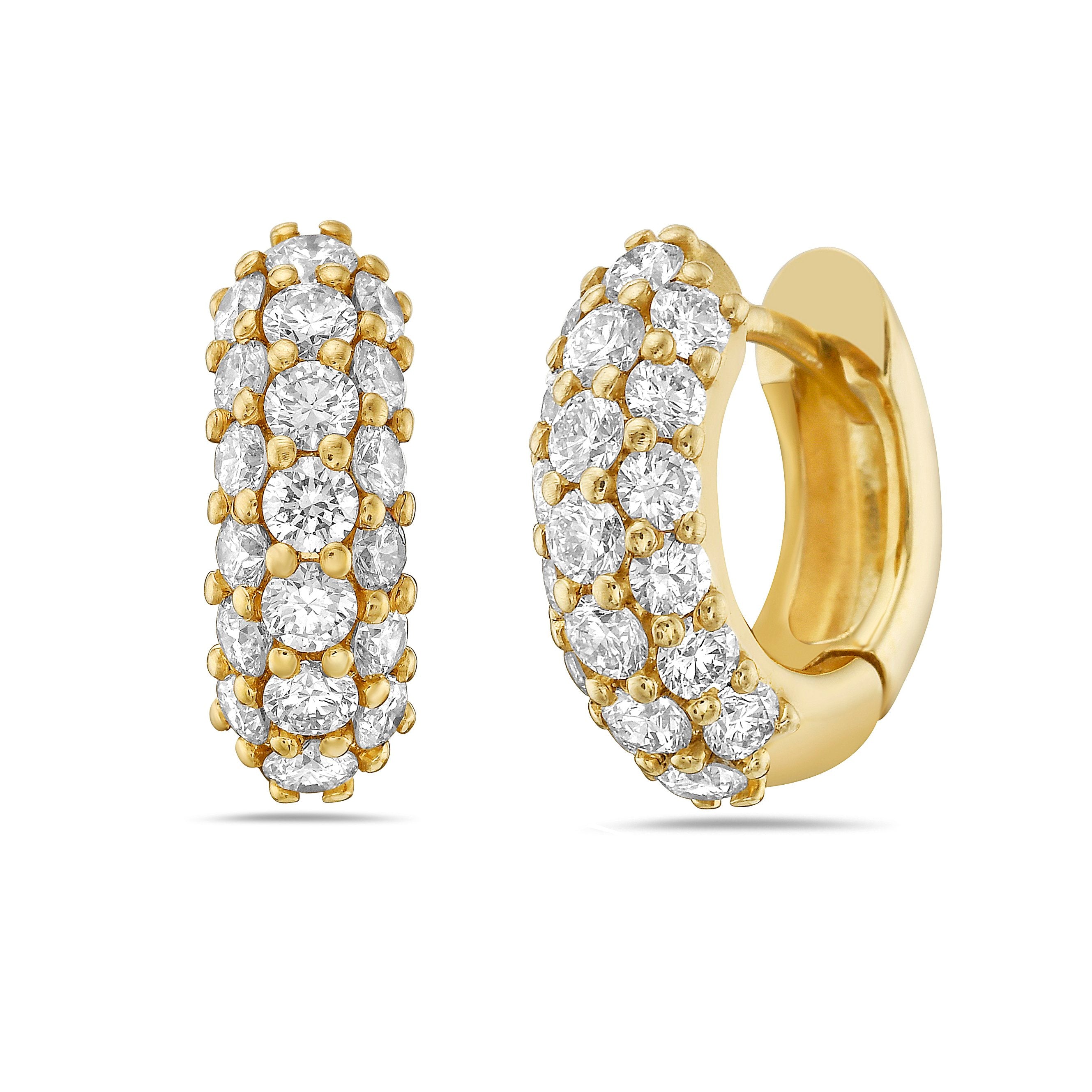 Diamond Huggie Earrings