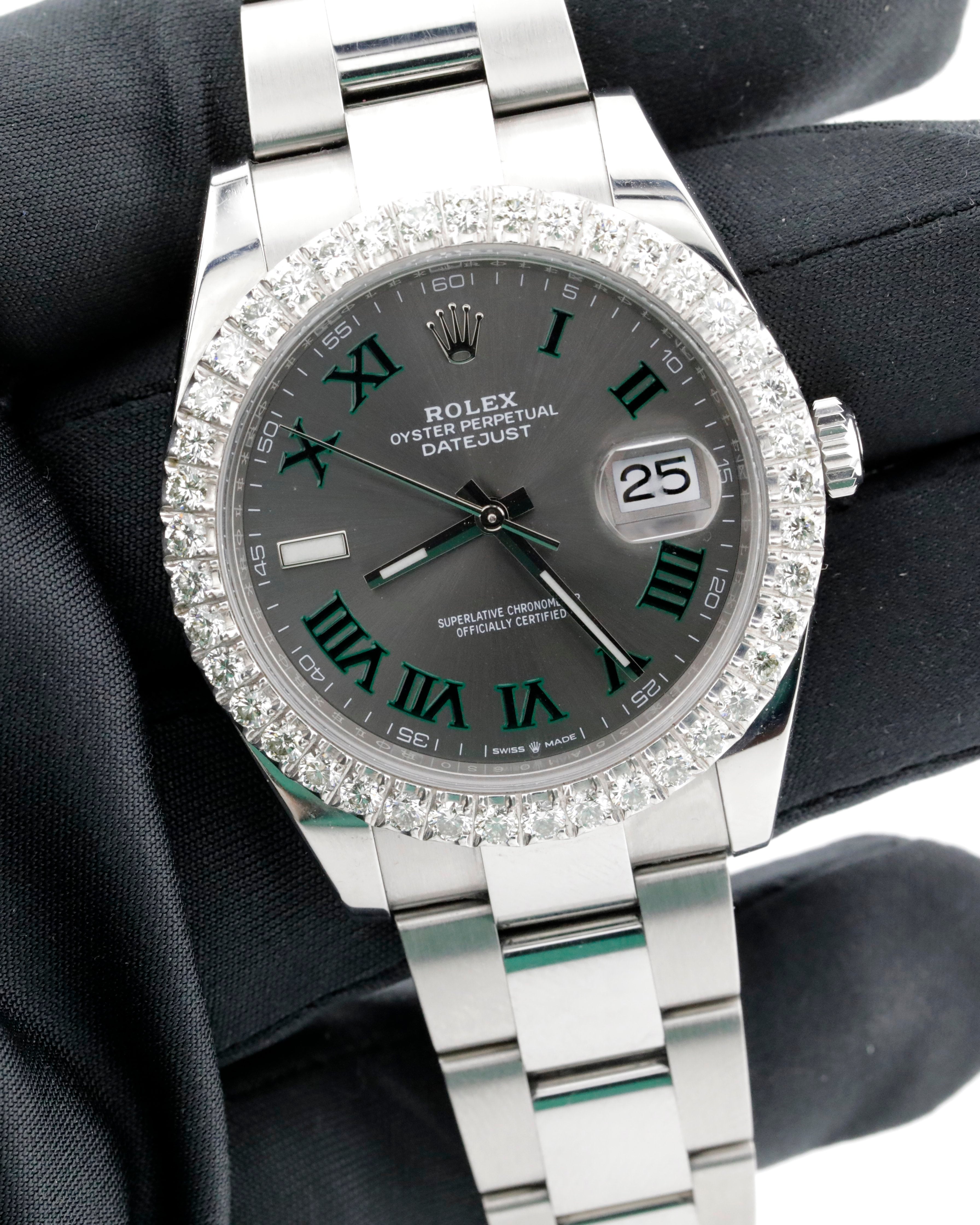 Pre Owned Rolex Datejust 41, Wimbledon Dial, ref. 126300