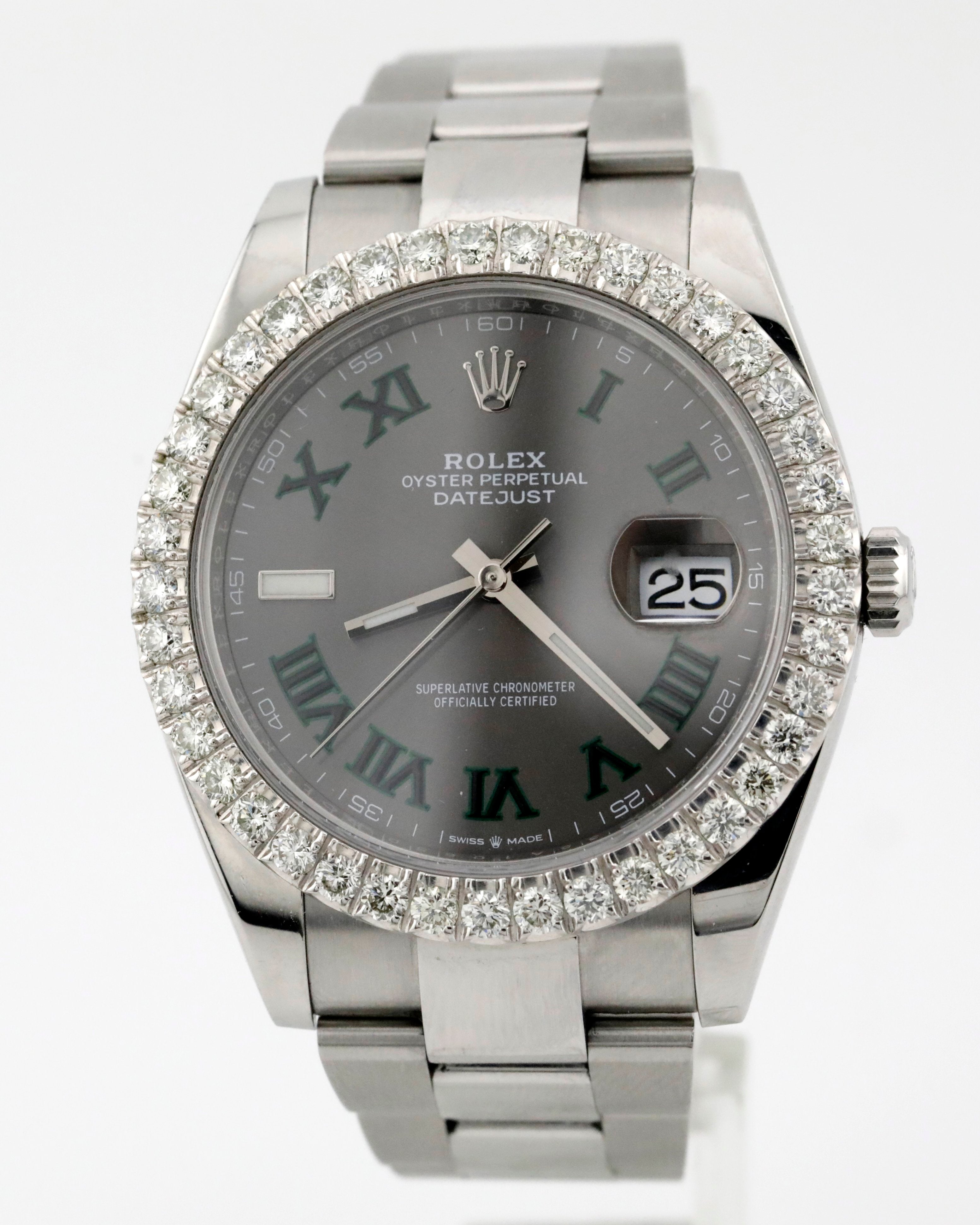 Pre Owned Rolex Datejust 41, Wimbledon Dial, ref. 126300