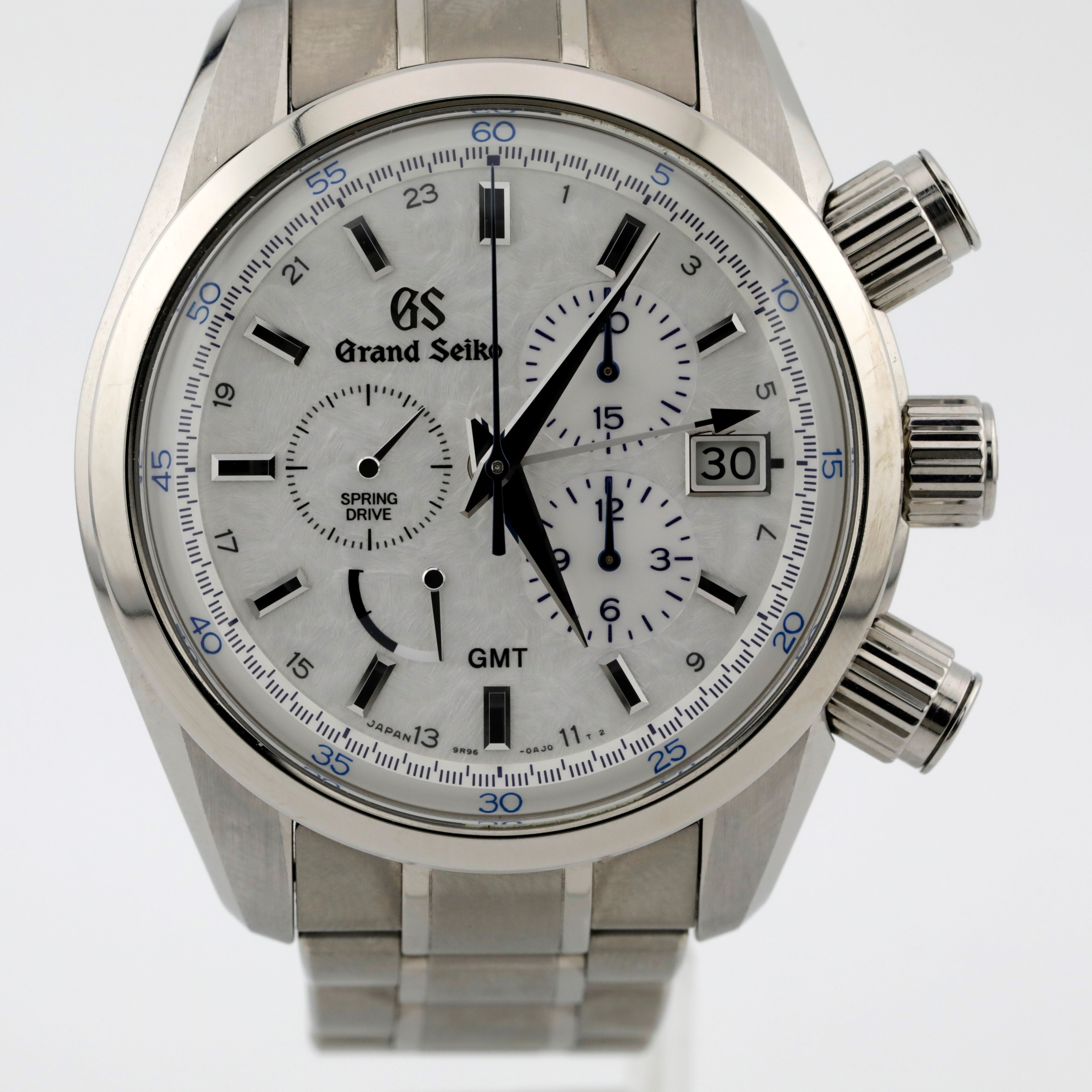 Pre Owned Grand Seiko Chronograph Anniversary Spring Drive GMT Limited Edition 700 Ref# SBGC247G