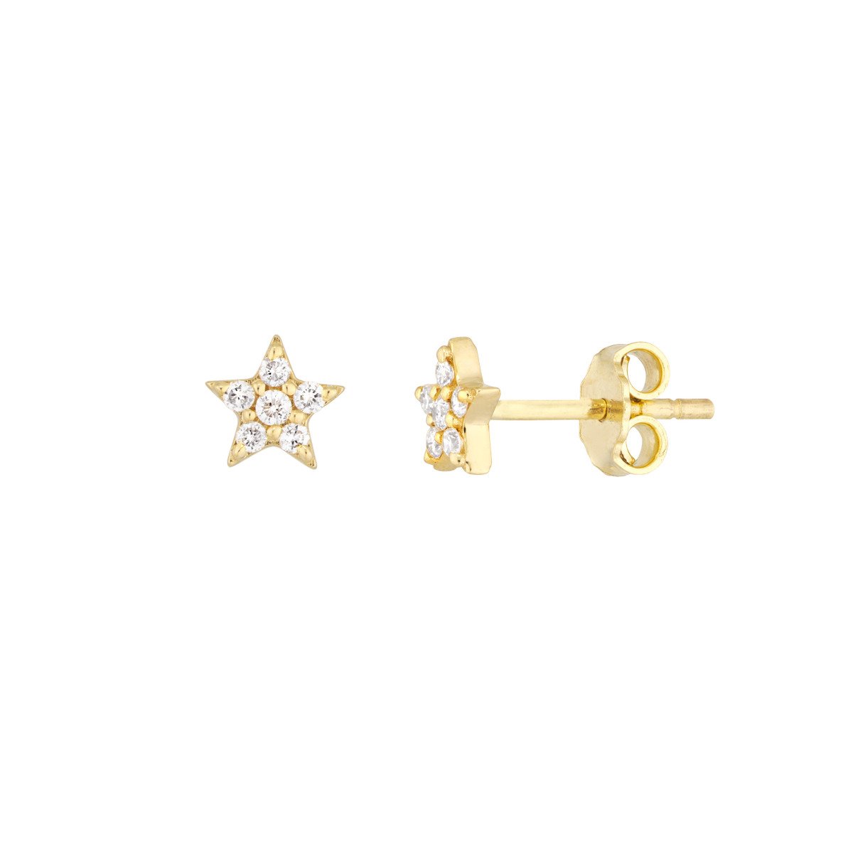 Diamond Star Stud Earrings