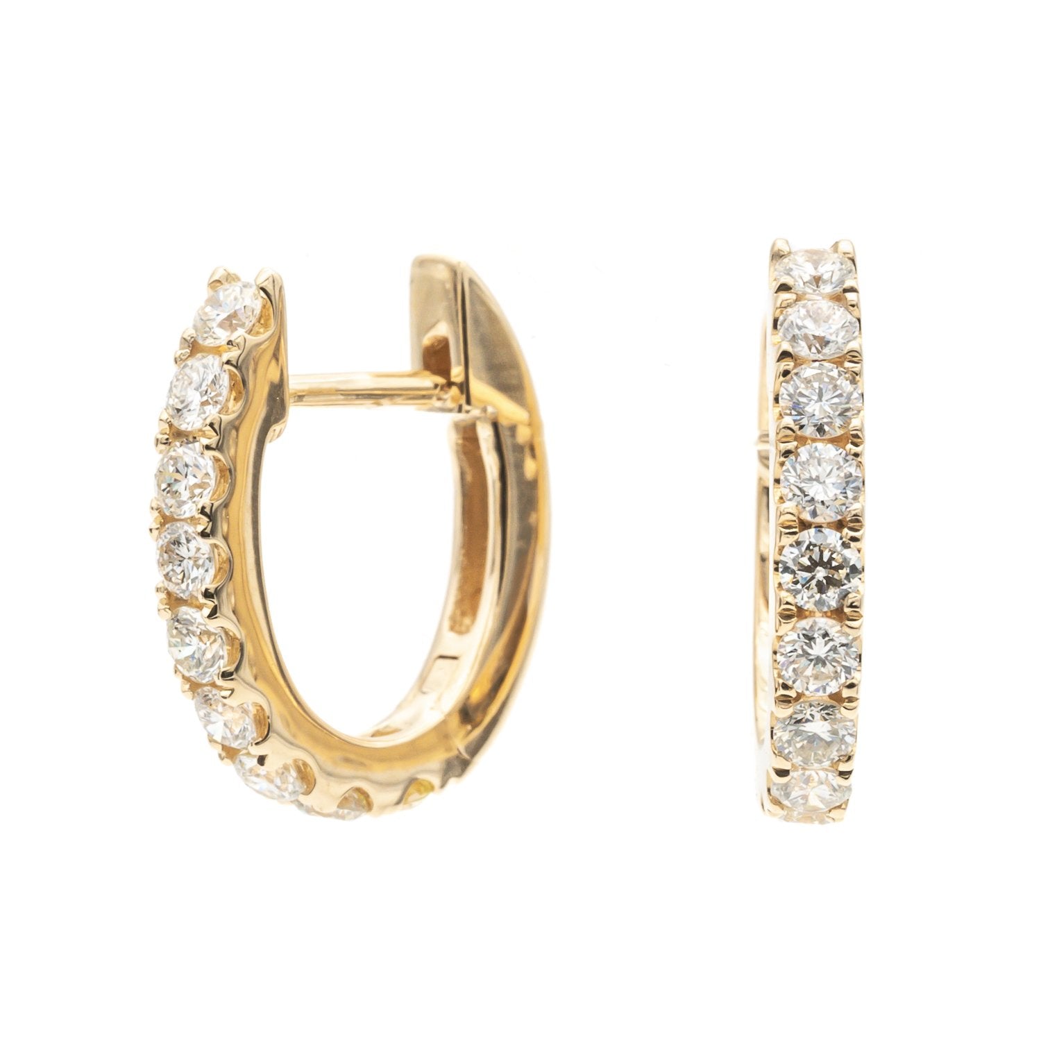 Diamond Huggie Earrings