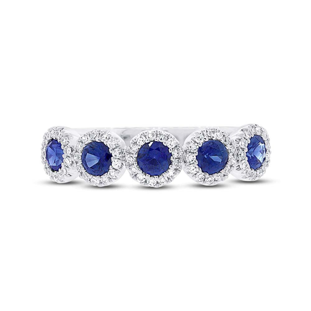 Shy Creation Diamond and Blue Sapphire Ring
