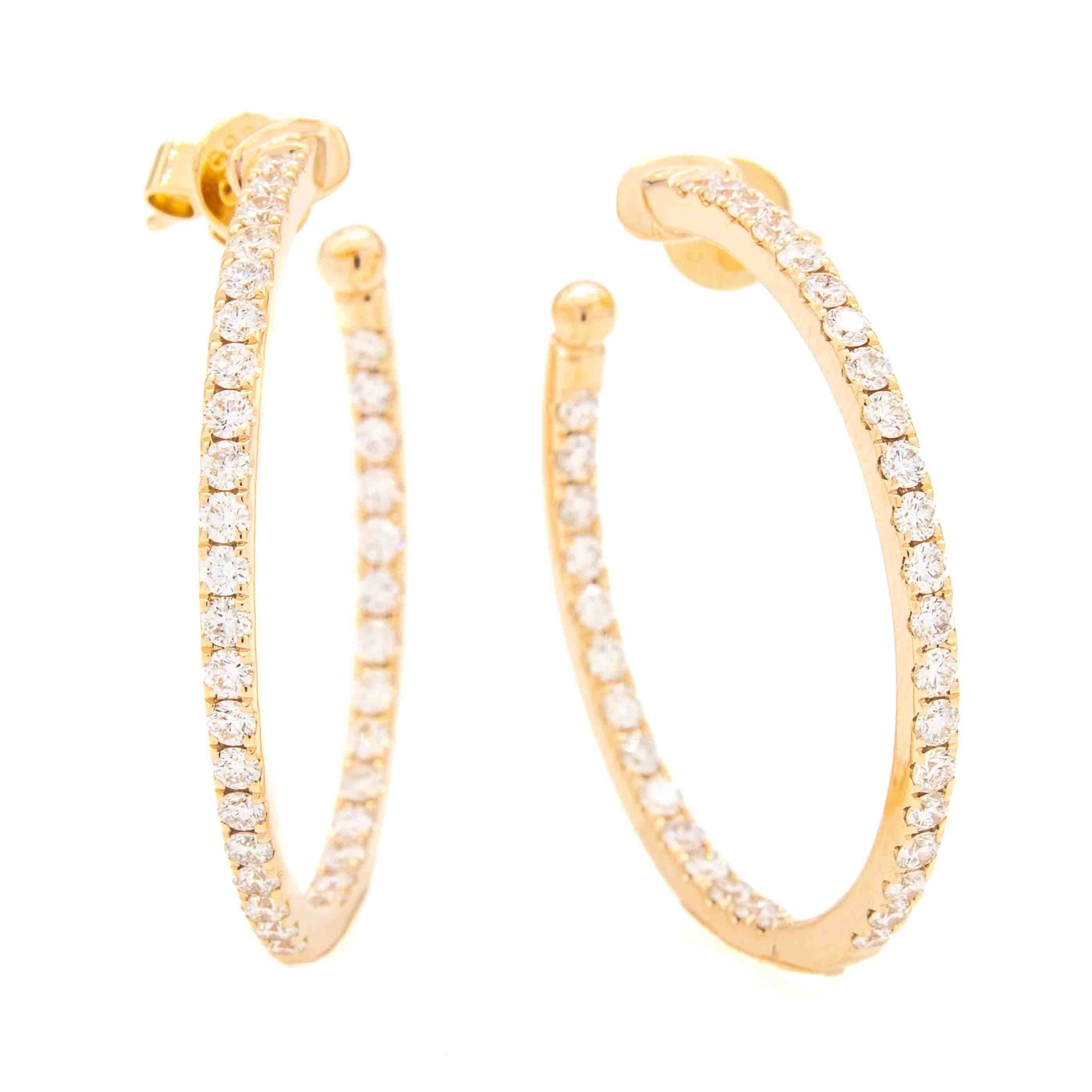 Diamond Hoop Earrings