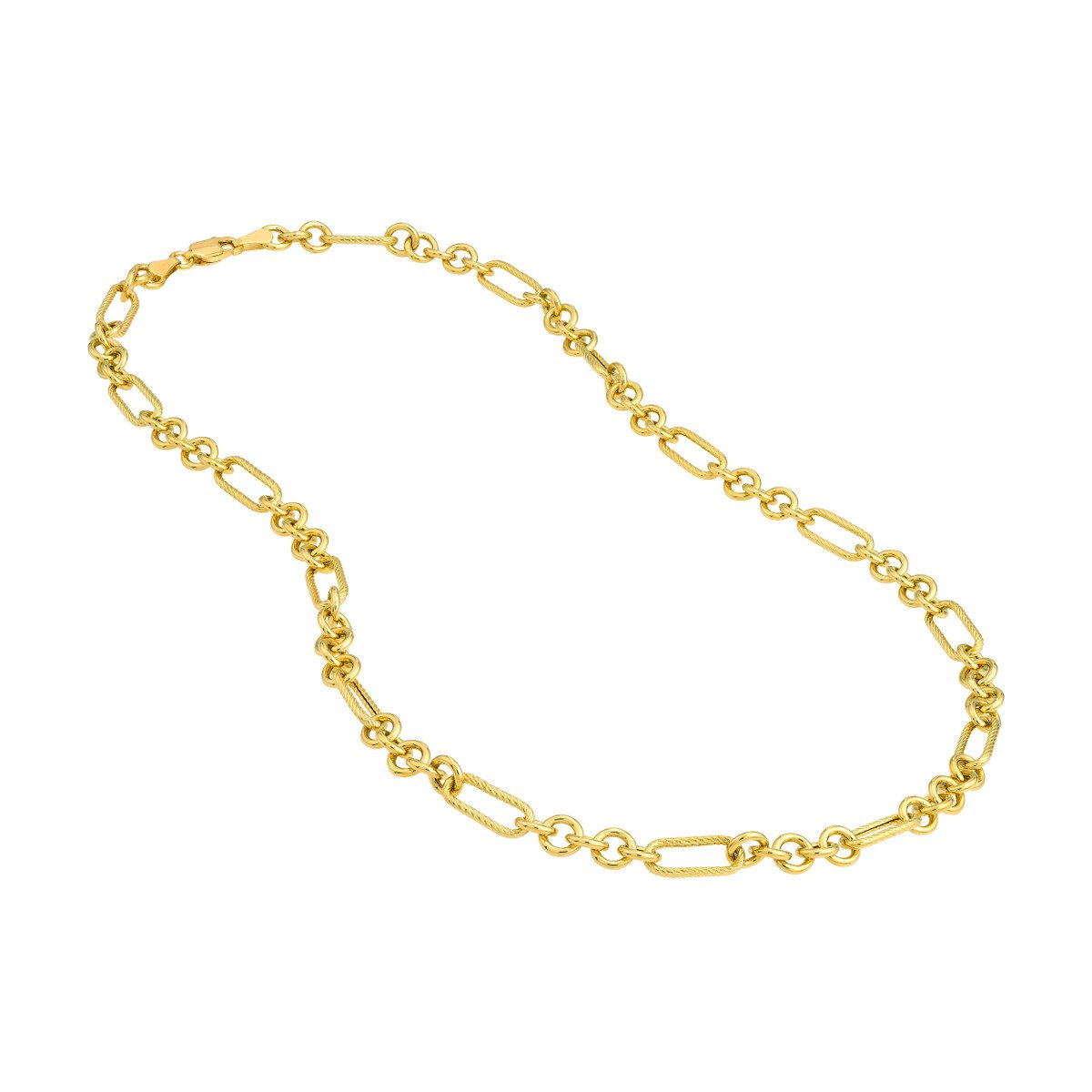 Gold Mixed Link Chain