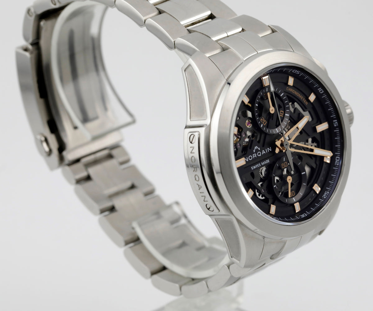 Pre Owned Norqain Independence Skeleton Chrono 42 Ref# NN3200SC/B323/102SKC