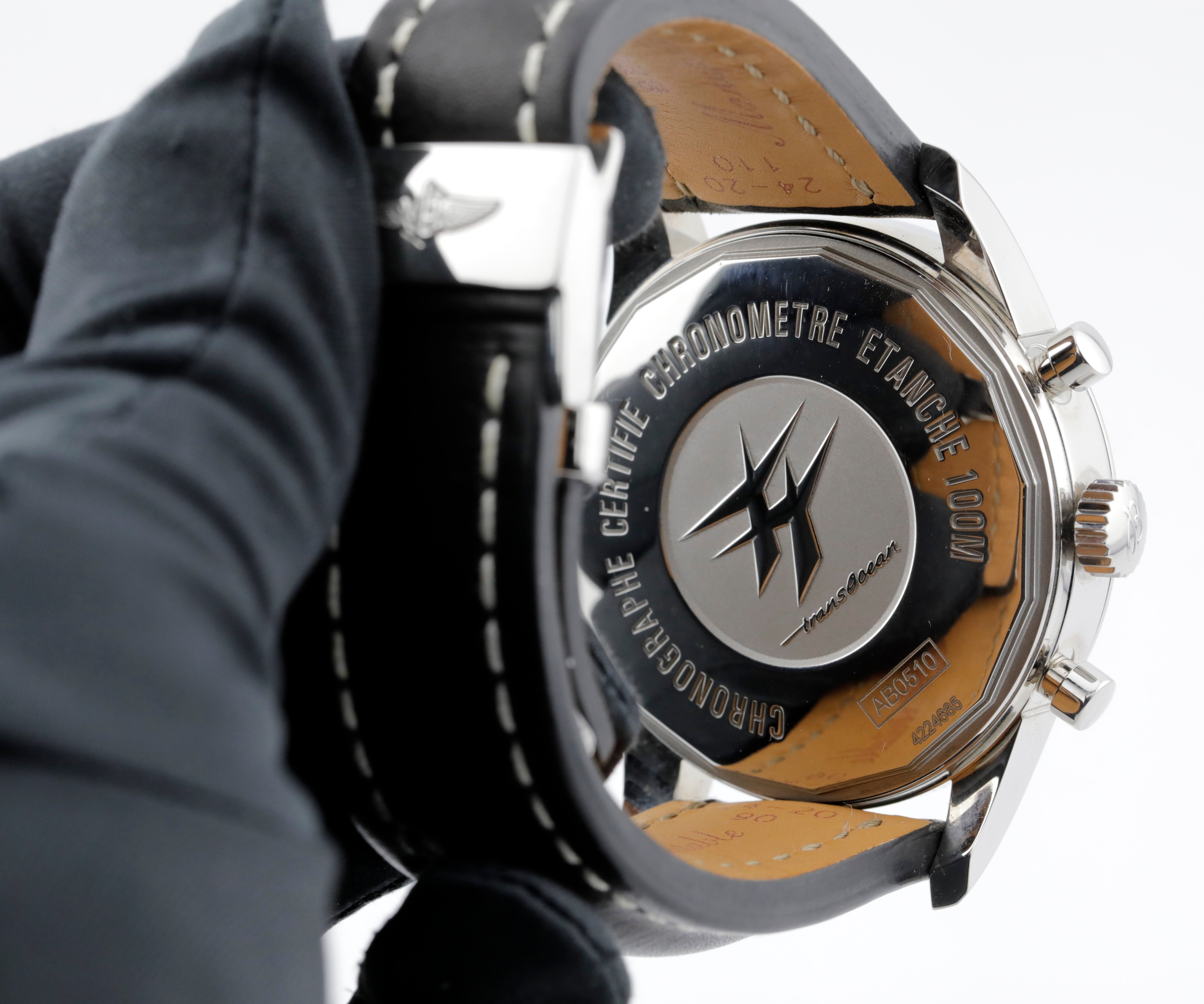 Pre Owned Breitling Transocean Chronograph Ref# AB0510U4