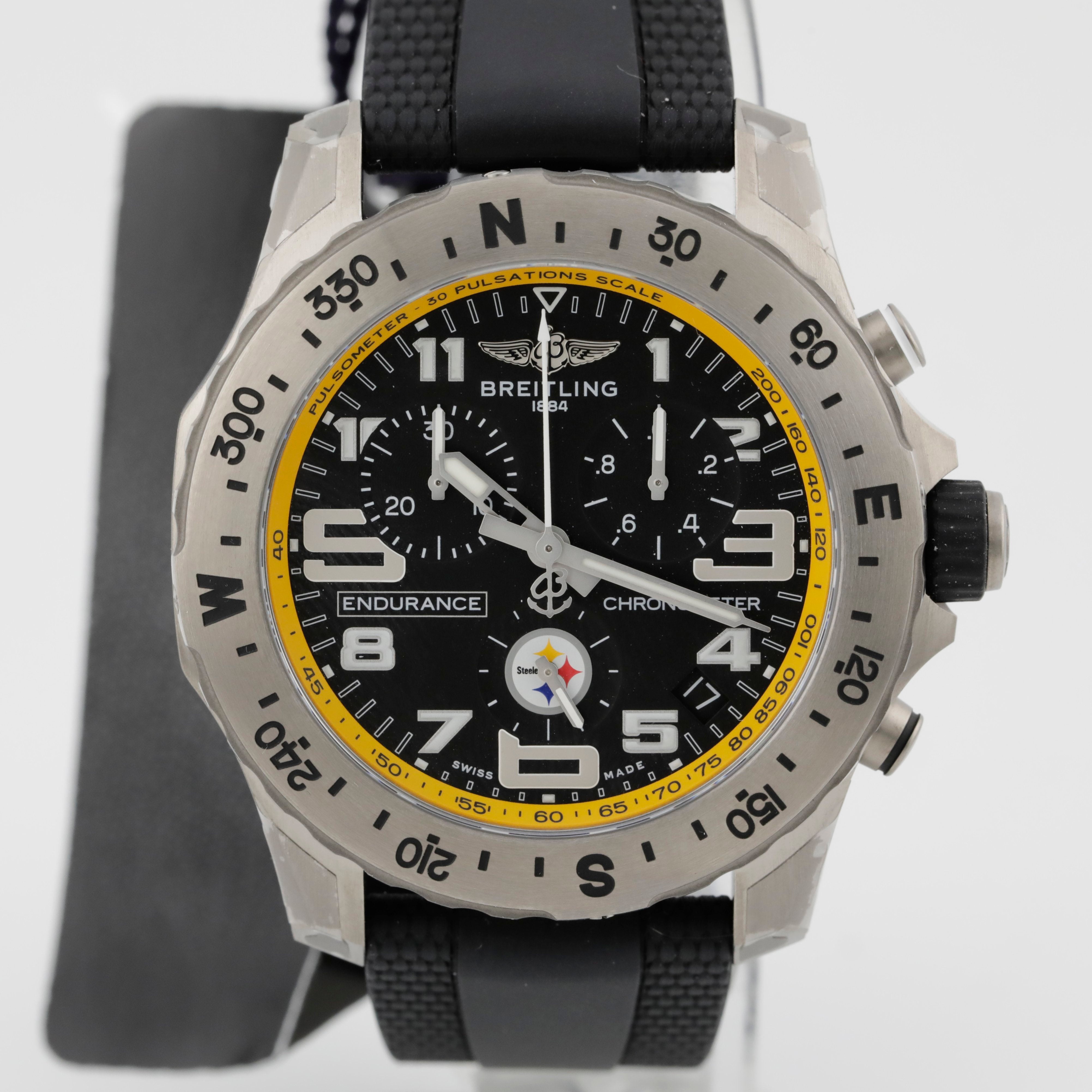 Pre Owned Breitling Professional Endurance Pro 44mm NFL Pittsburgh Steelers Edtion
