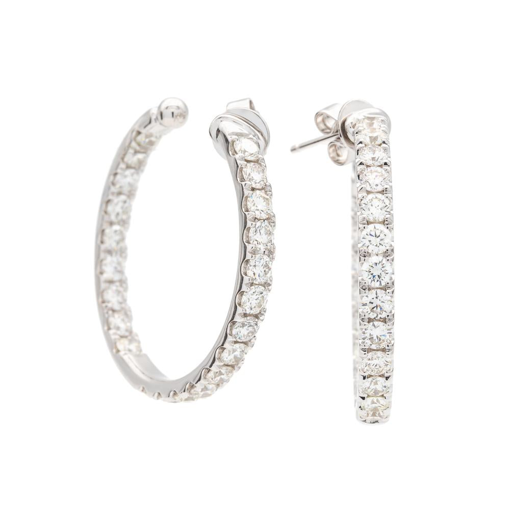 Diamond Hoop Earrings