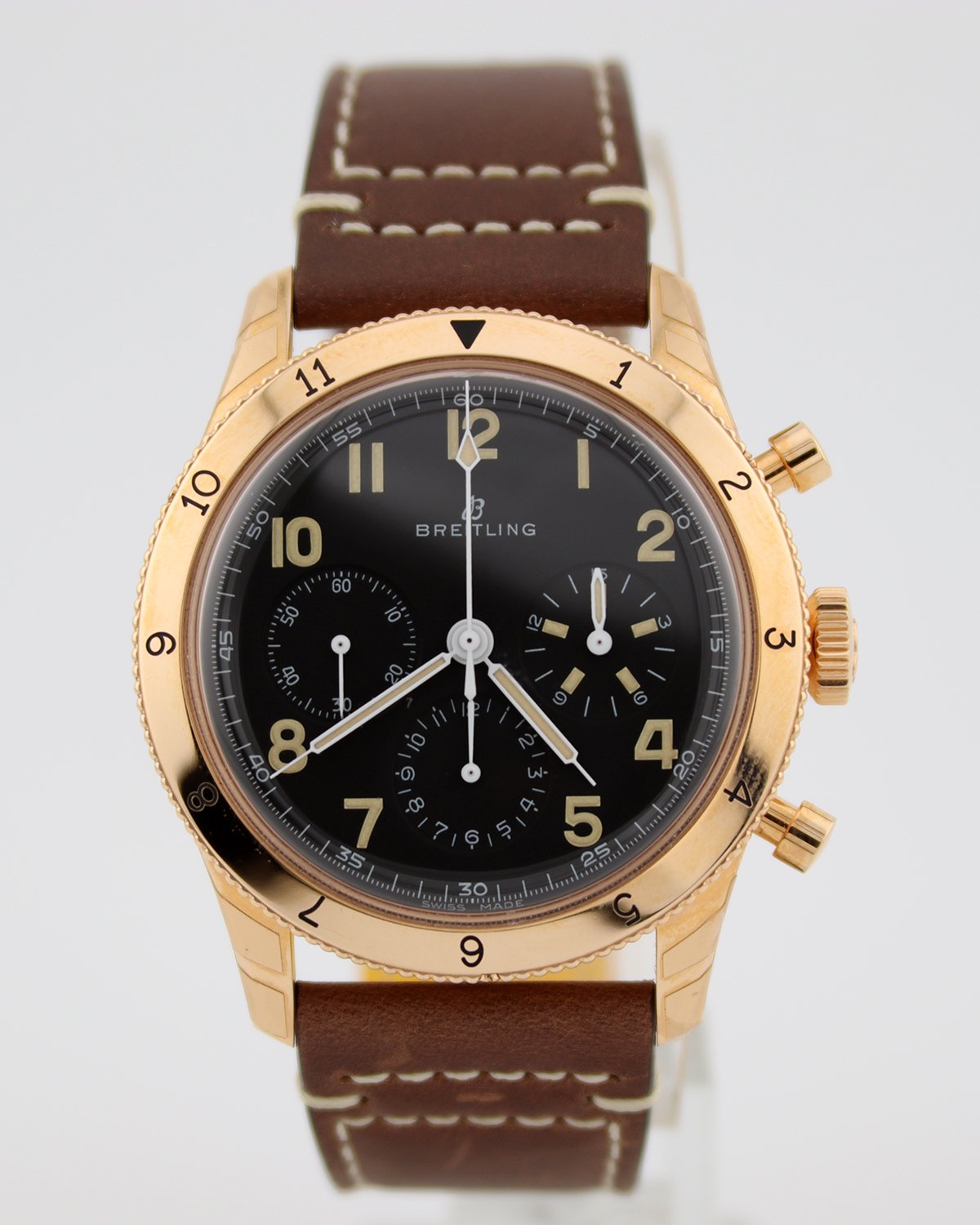 Pre-Owned Breitling AVI 1953 Edition 18k Rose Gold ref. RB0920131B1X1
