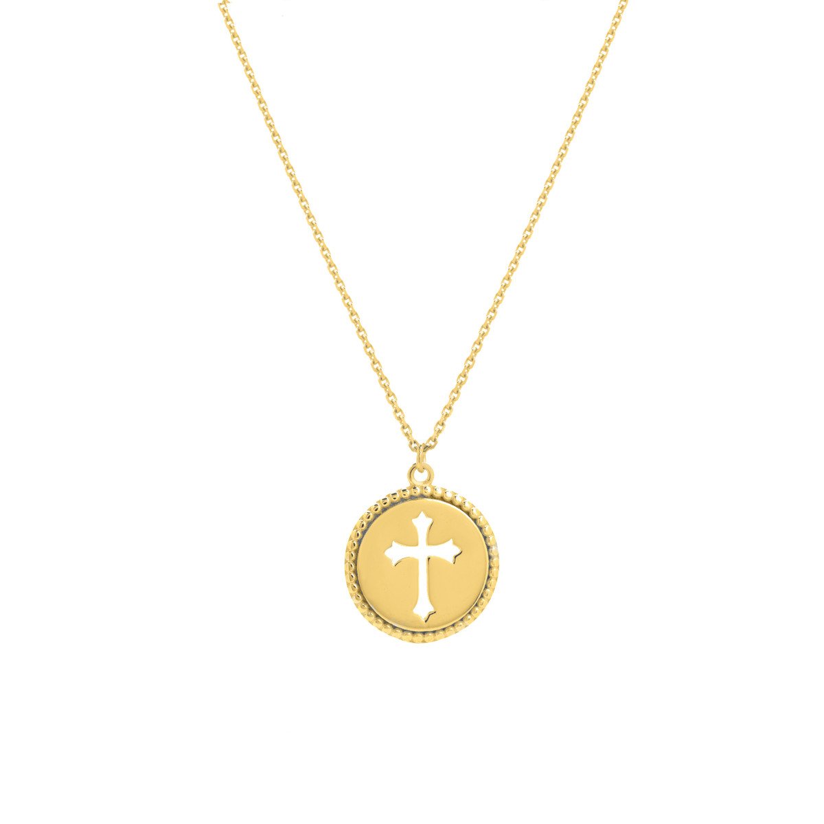 Gold Cross Medallion