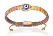 Double Bone Graffiti Edition Lucky Evil Eye Nylon Men's Bracelet