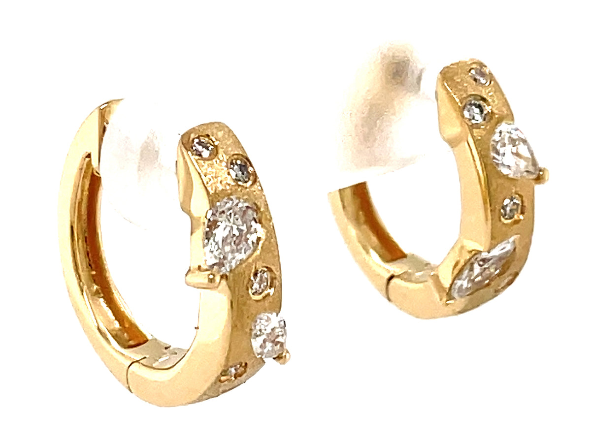 Dilamani Diamond Huggie Earrings
