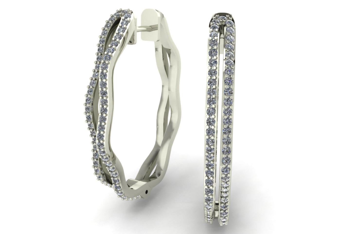 Diamond Hoop Earrings