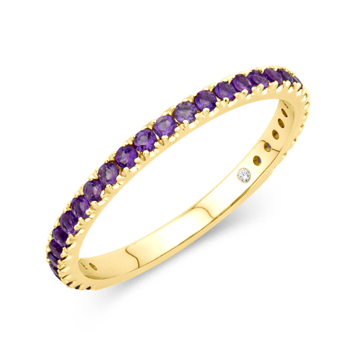 Amethyst Birthstone Band