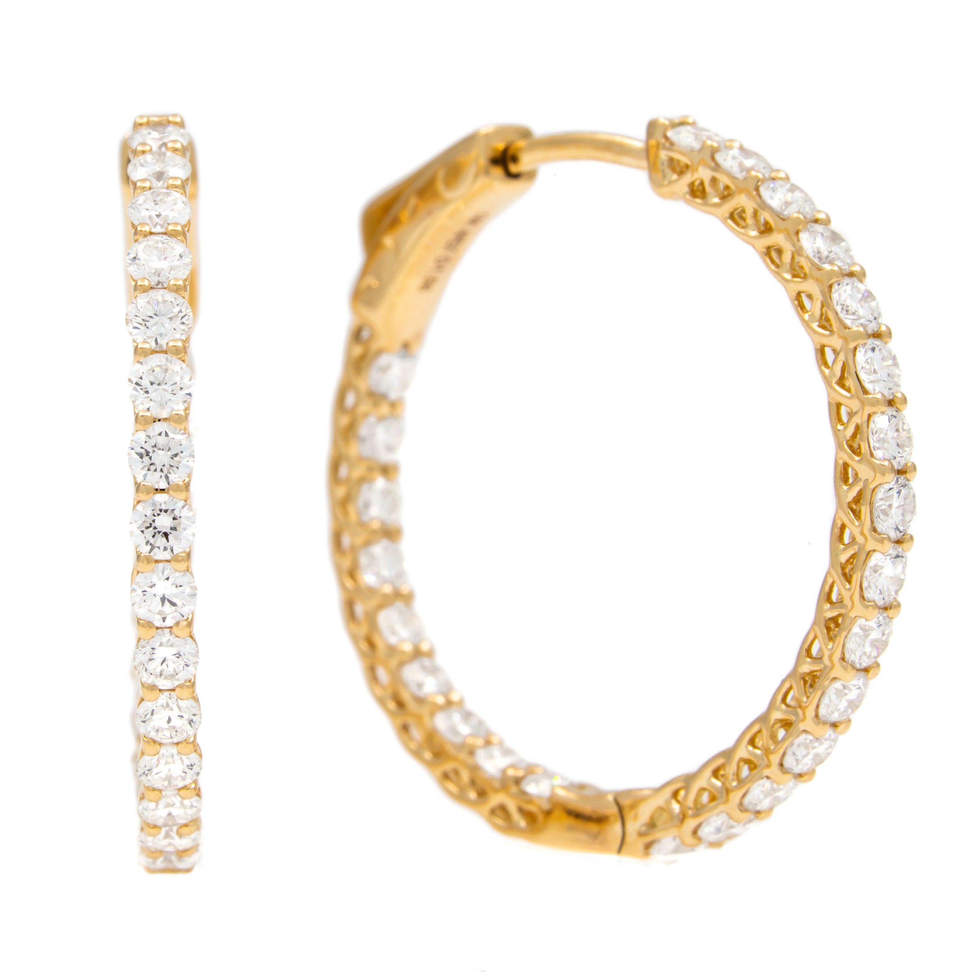 Diamond Hoop Earrings