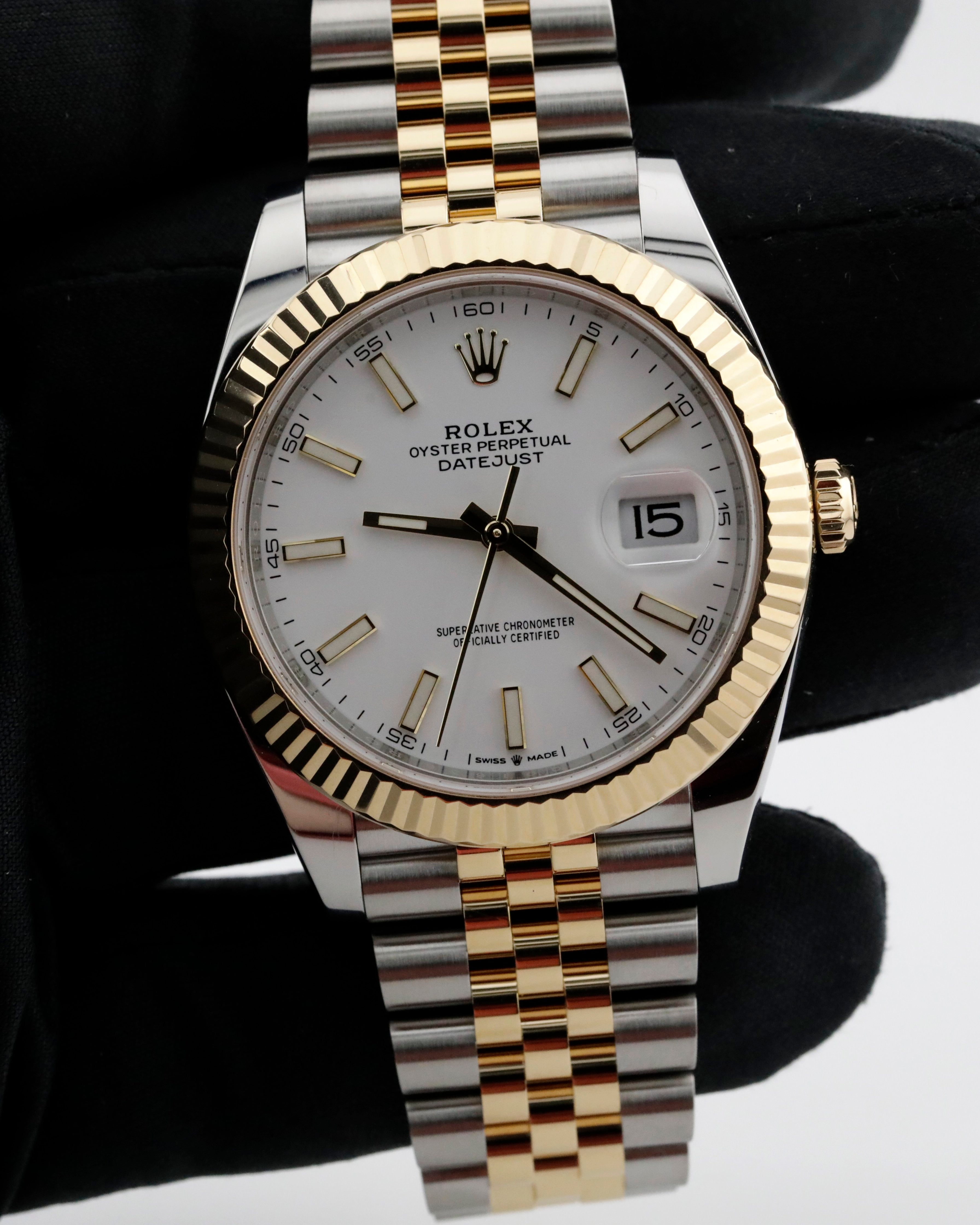 Pre-Owned Rolex Datejust 41 Two Tone 18k Yellow Gold Ref# 126333