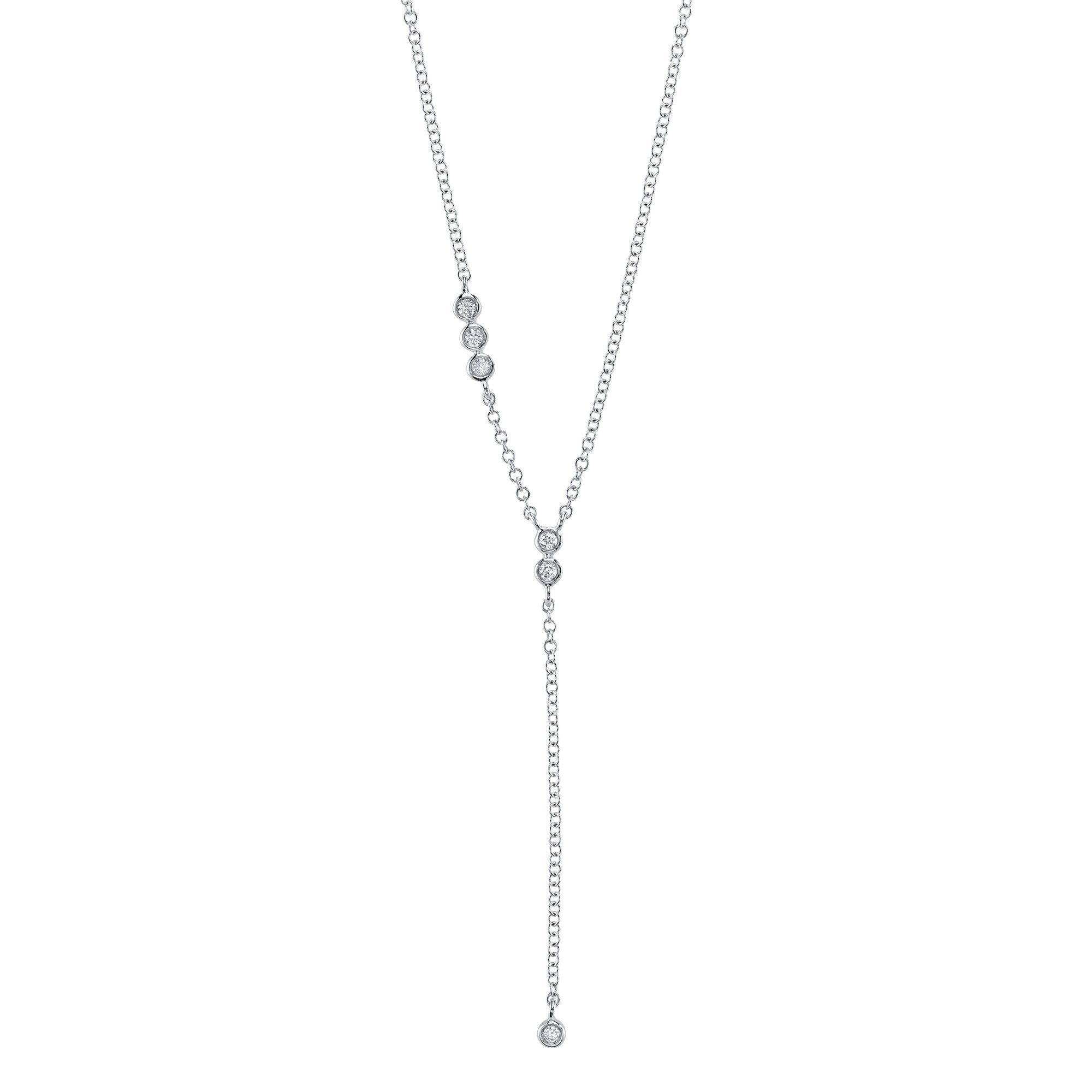 Shy Creation Diamond Lariat Necklace
