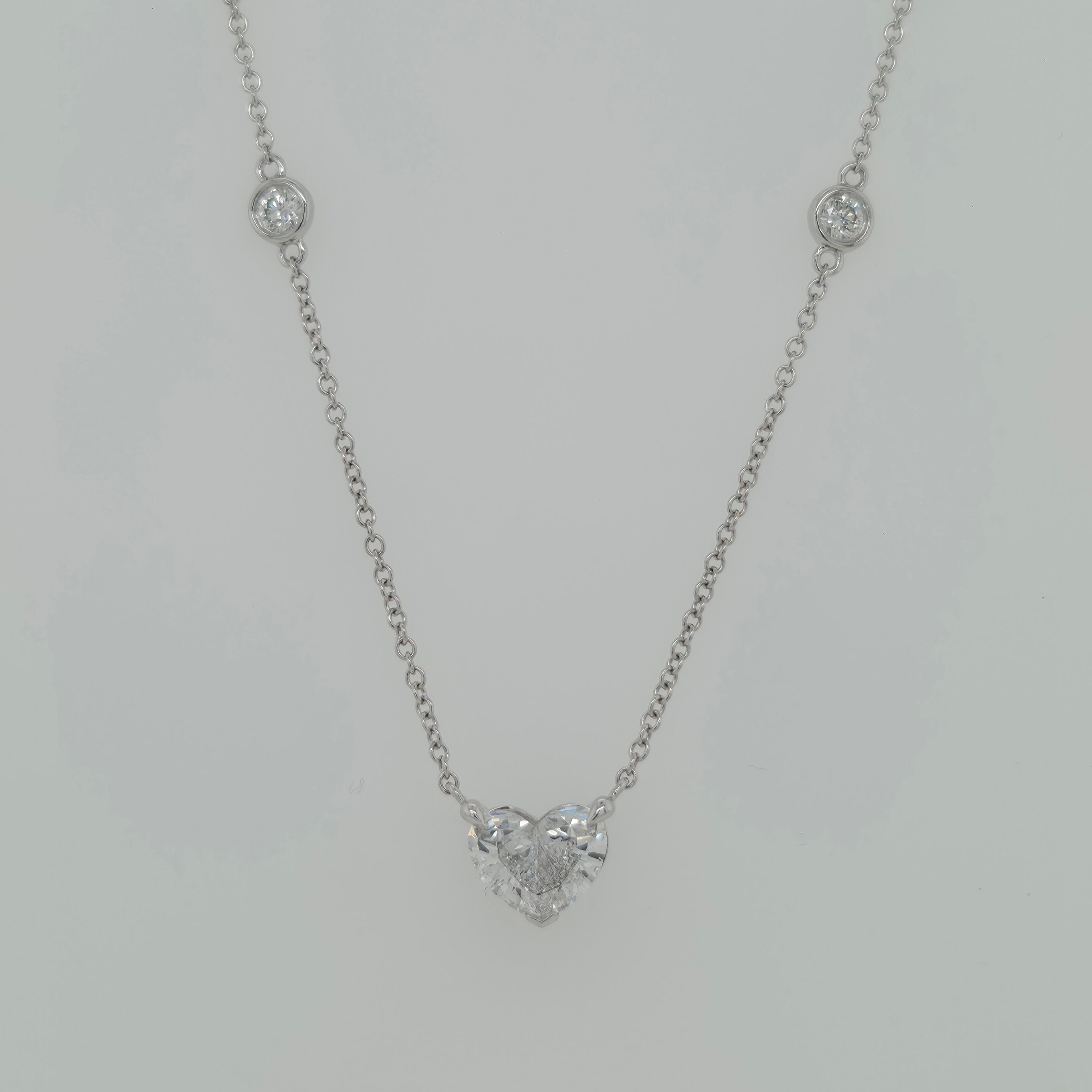 Heart Shaped Diamond Pendant