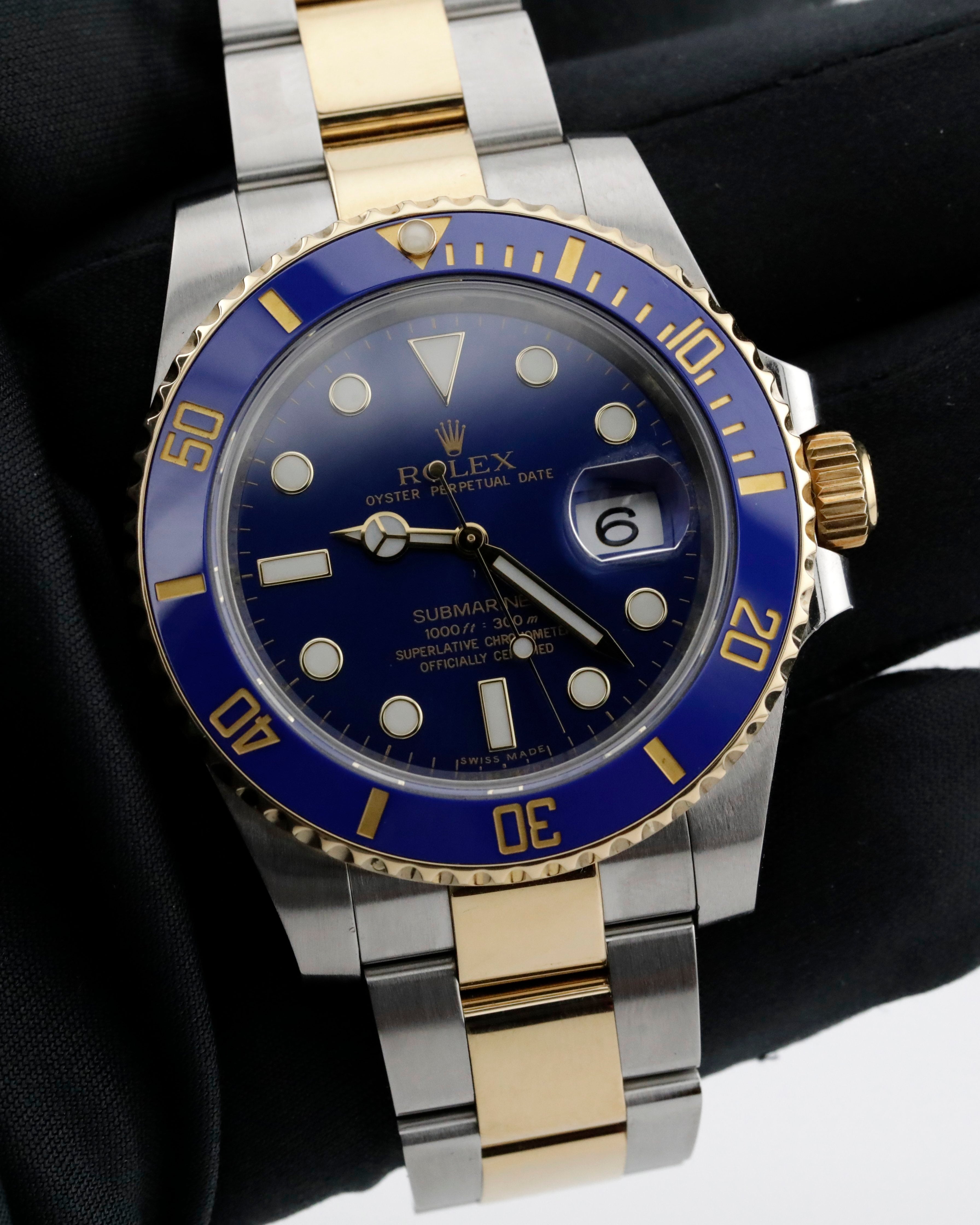 Pre-Owned Rolex Submariner Date, Two Tone, Blue, REF# 116613LB