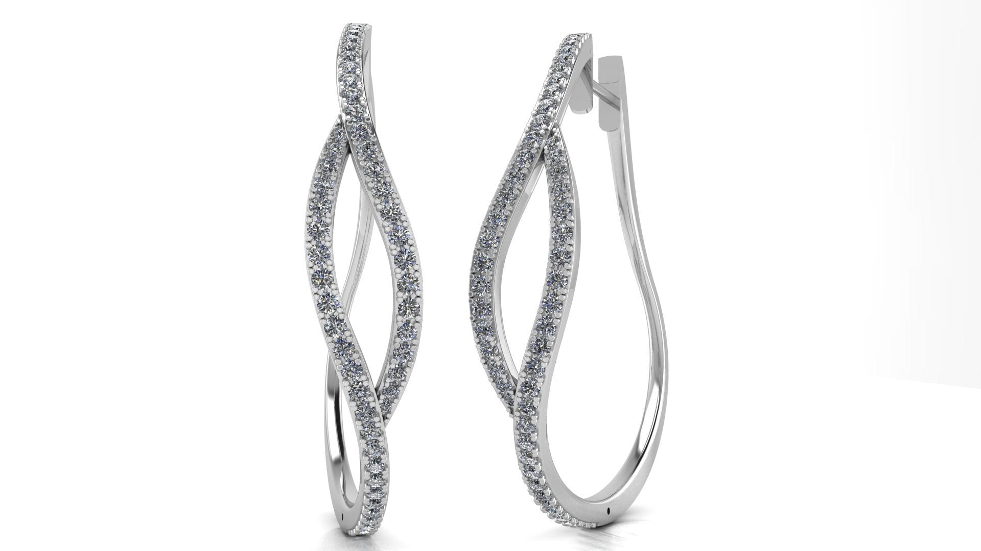 Diamond Hoop Earrings