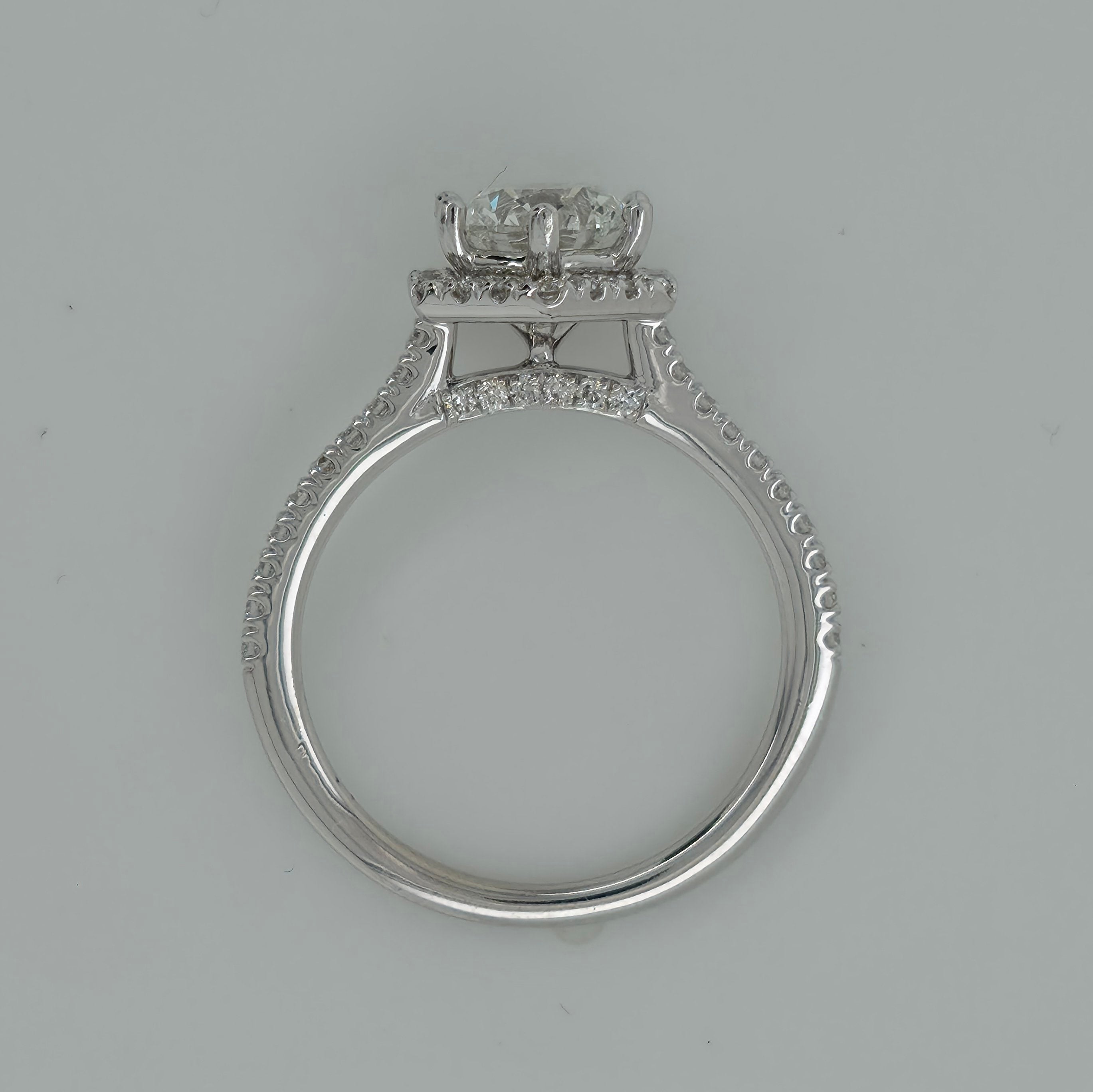 1.20ct Round Diamond Halo Engagement Ring