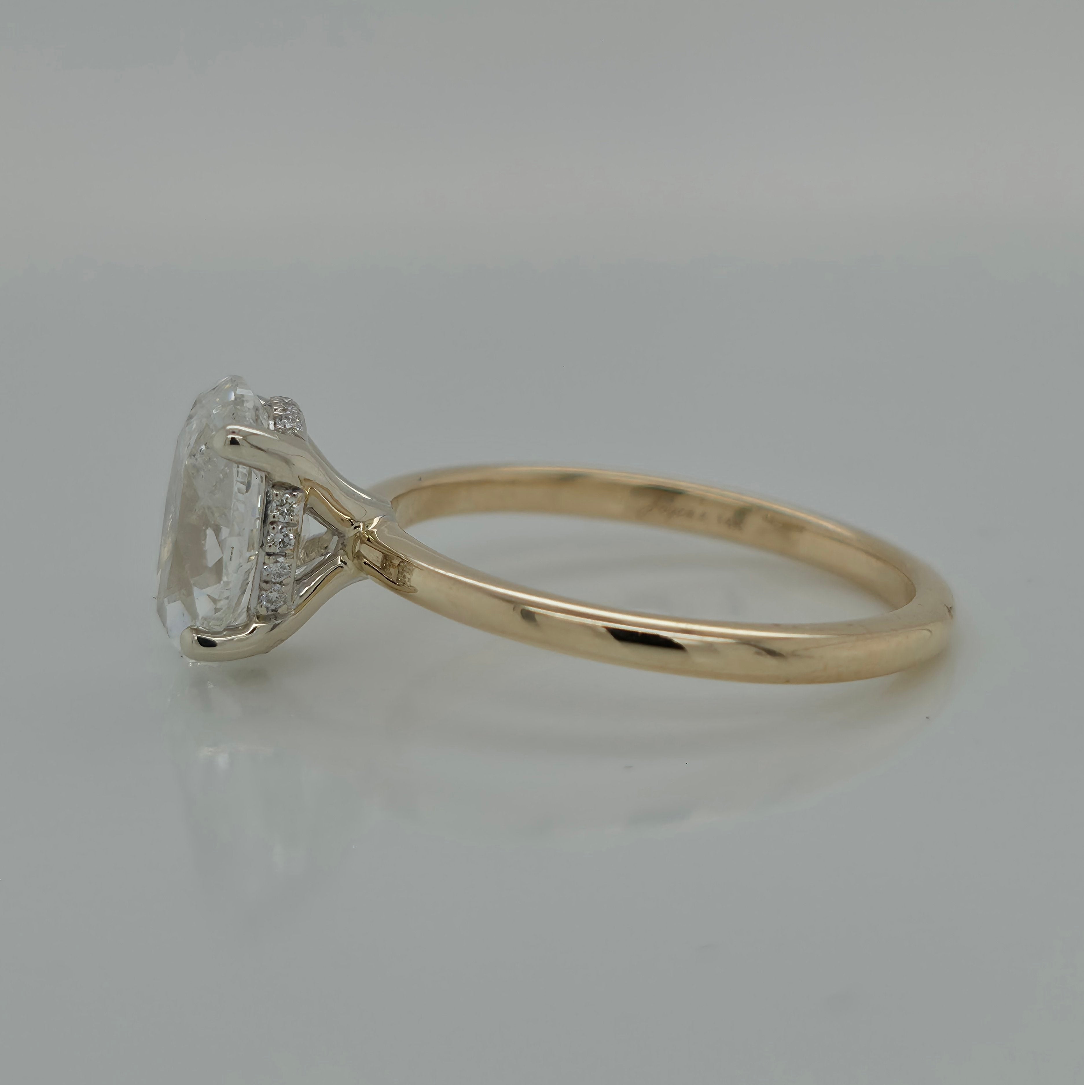 2.01ct Oval Shaped Solitaire Diamond Engagement Ring