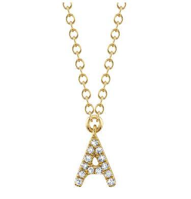 Shy Creation Diamond Initial Necklace